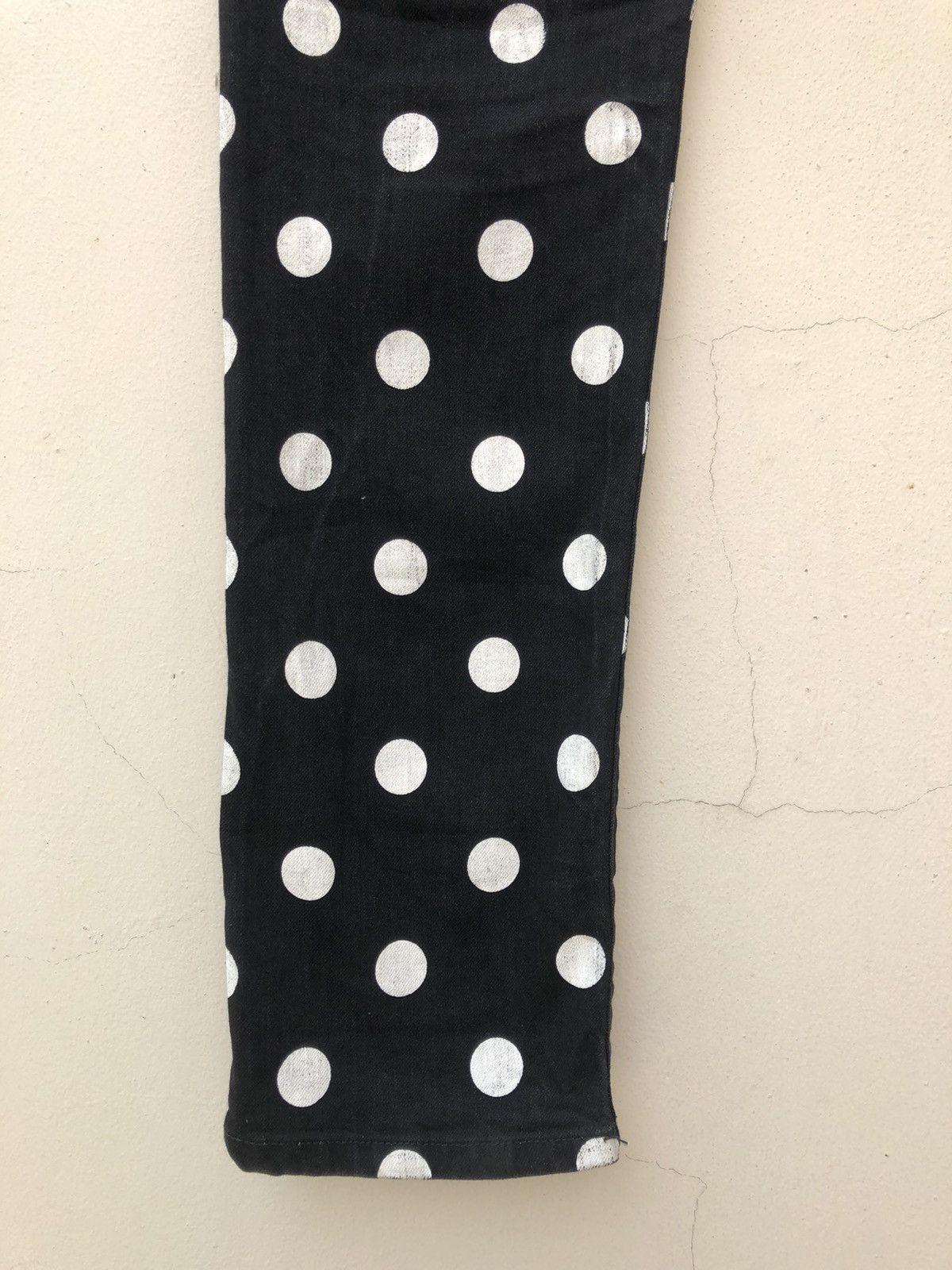 Vintage Sting Ray Made in Japan Polka Dot Black Skinny Pant Size US 31 - 17 Thumbnail