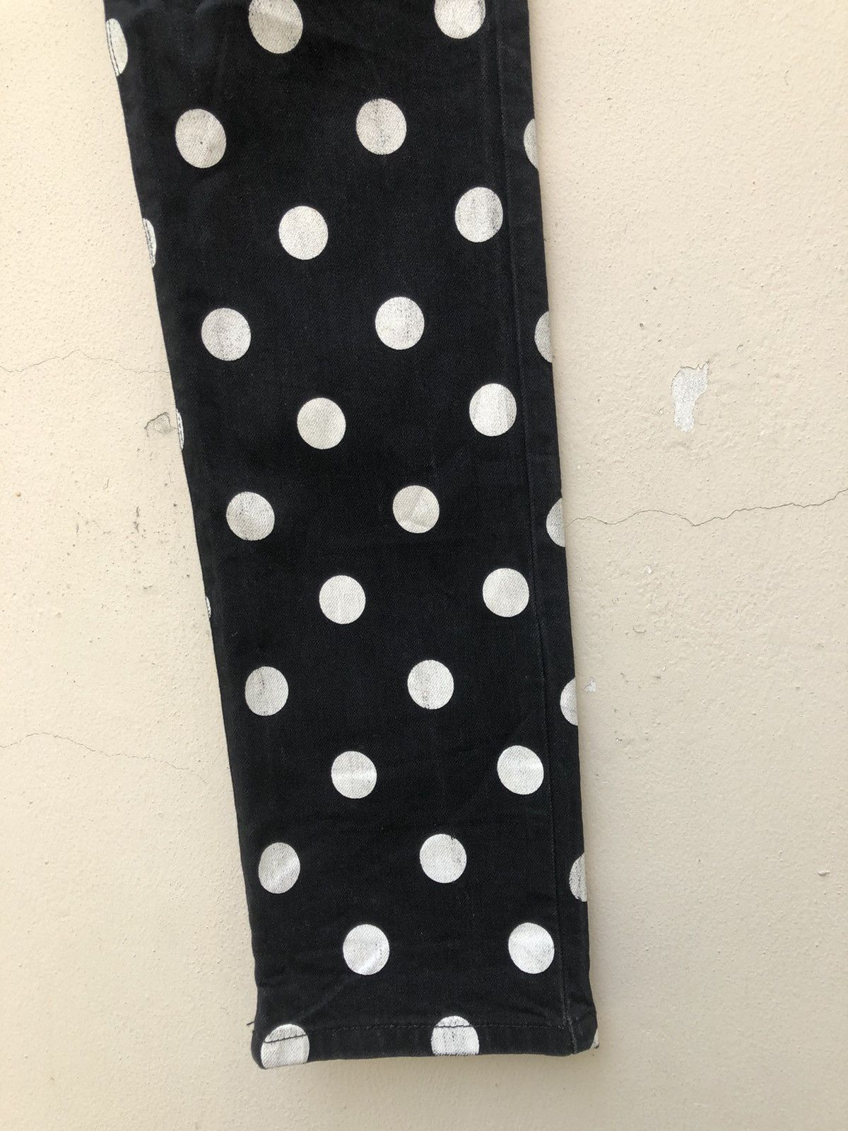 Vintage Sting Ray Made in Japan Polka Dot Black Skinny Pant Size US 31 - 14 Thumbnail