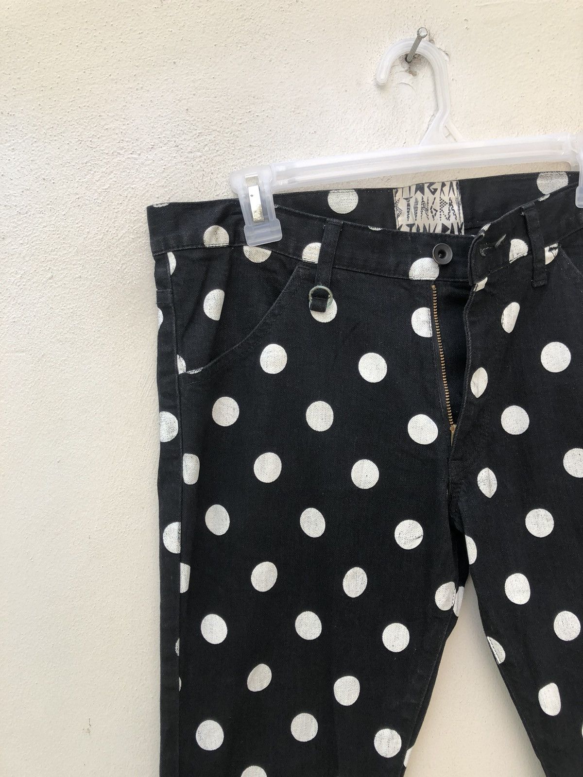 Vintage Sting Ray Made in Japan Polka Dot Black Skinny Pant Size US 31 - 8 Thumbnail