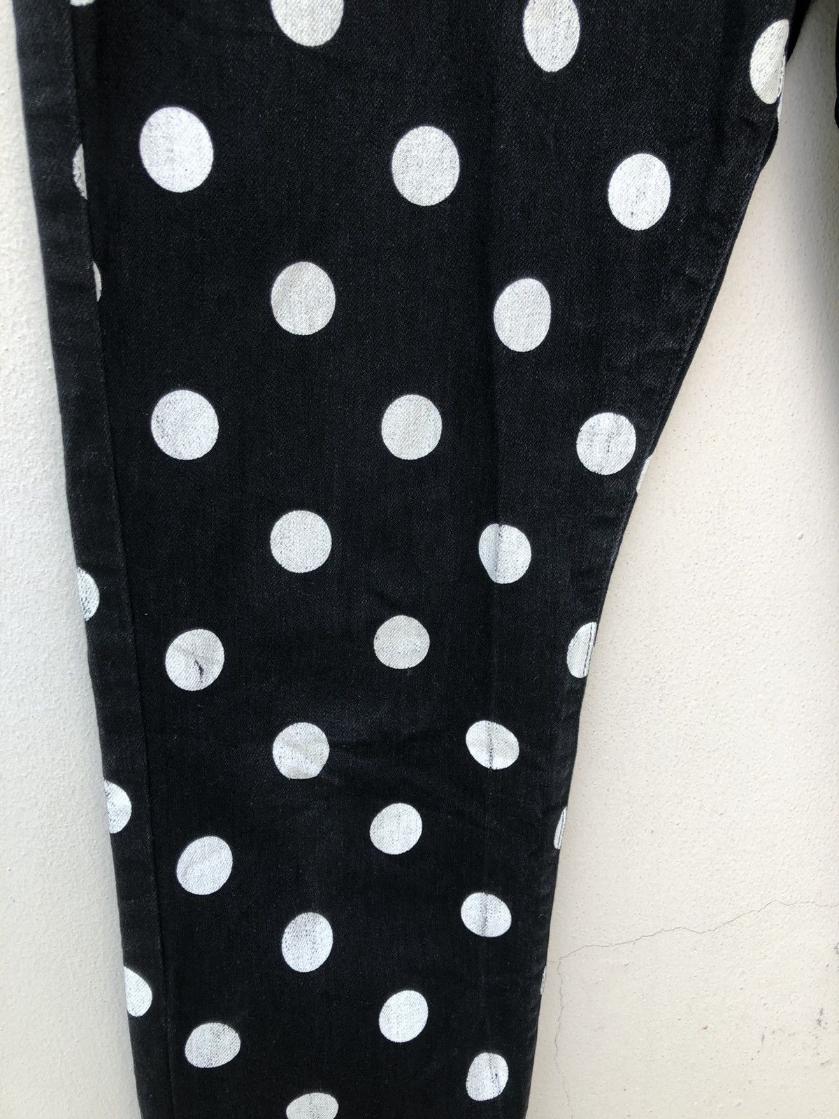 Vintage Sting Ray Made in Japan Polka Dot Black Skinny Pant Size US 31 - 9 Thumbnail