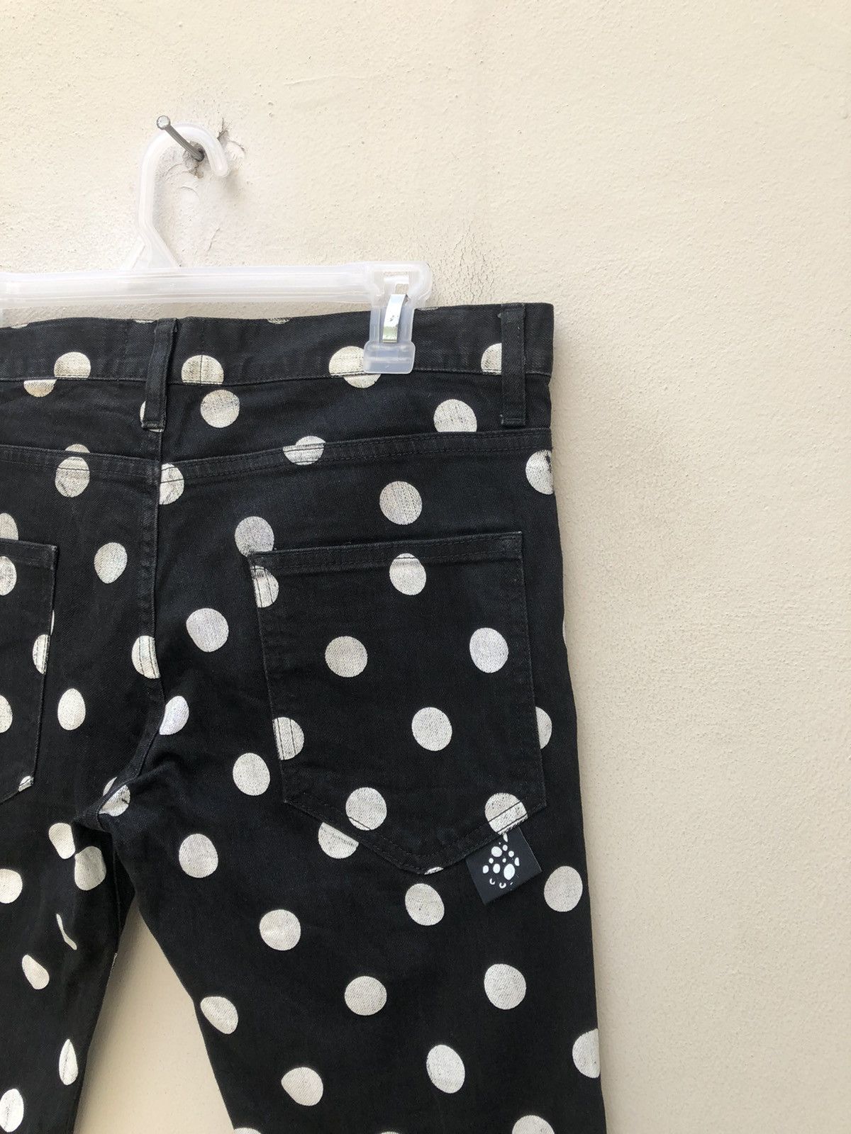 Vintage Sting Ray Made in Japan Polka Dot Black Skinny Pant Size US 31 - 18 Thumbnail