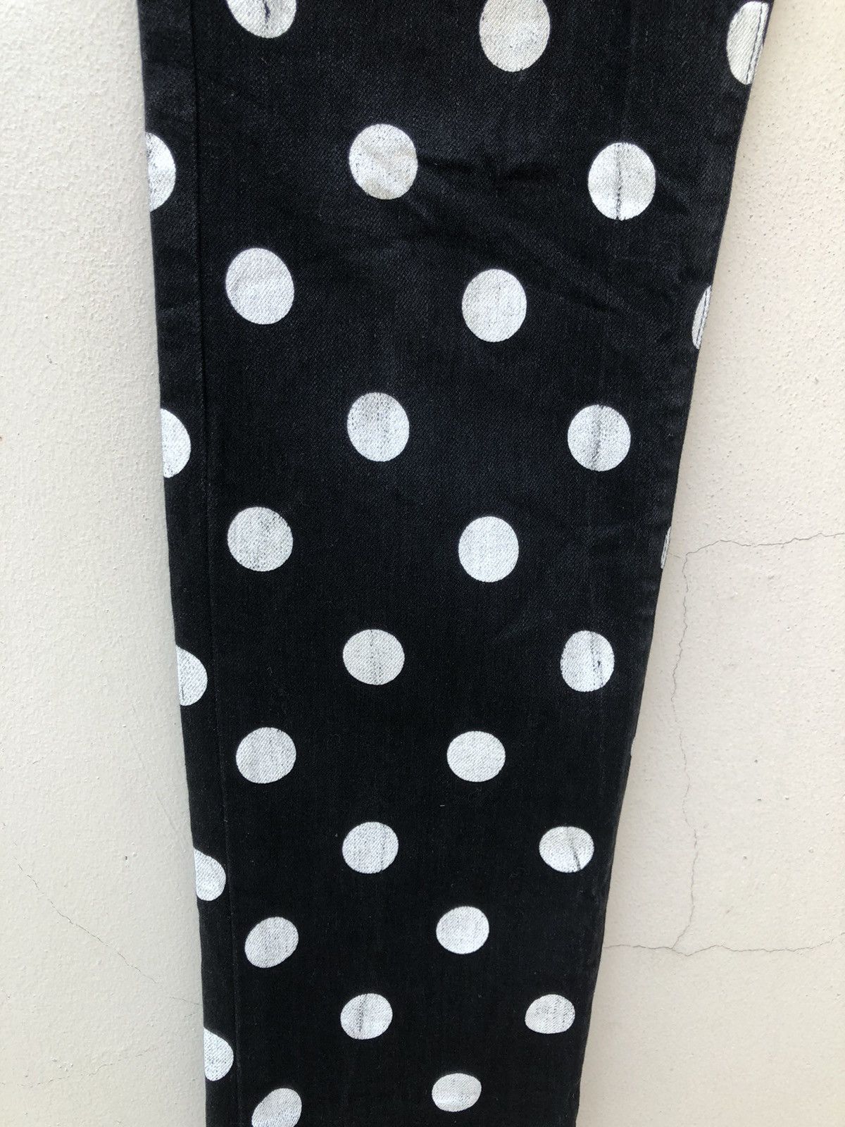 Vintage Sting Ray Made in Japan Polka Dot Black Skinny Pant Size US 31 - 10 Thumbnail