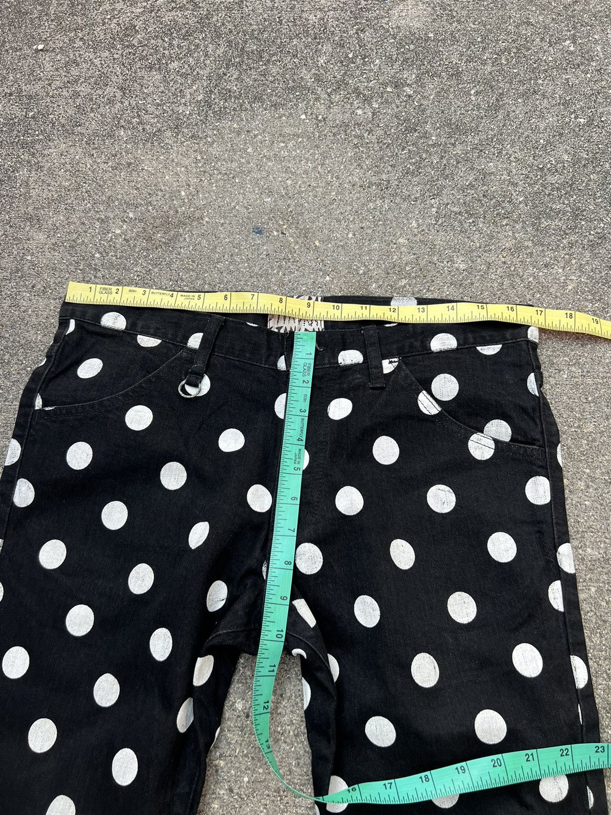 Vintage Sting Ray Made in Japan Polka Dot Black Skinny Pant Size US 31 - 2 Thumbnail