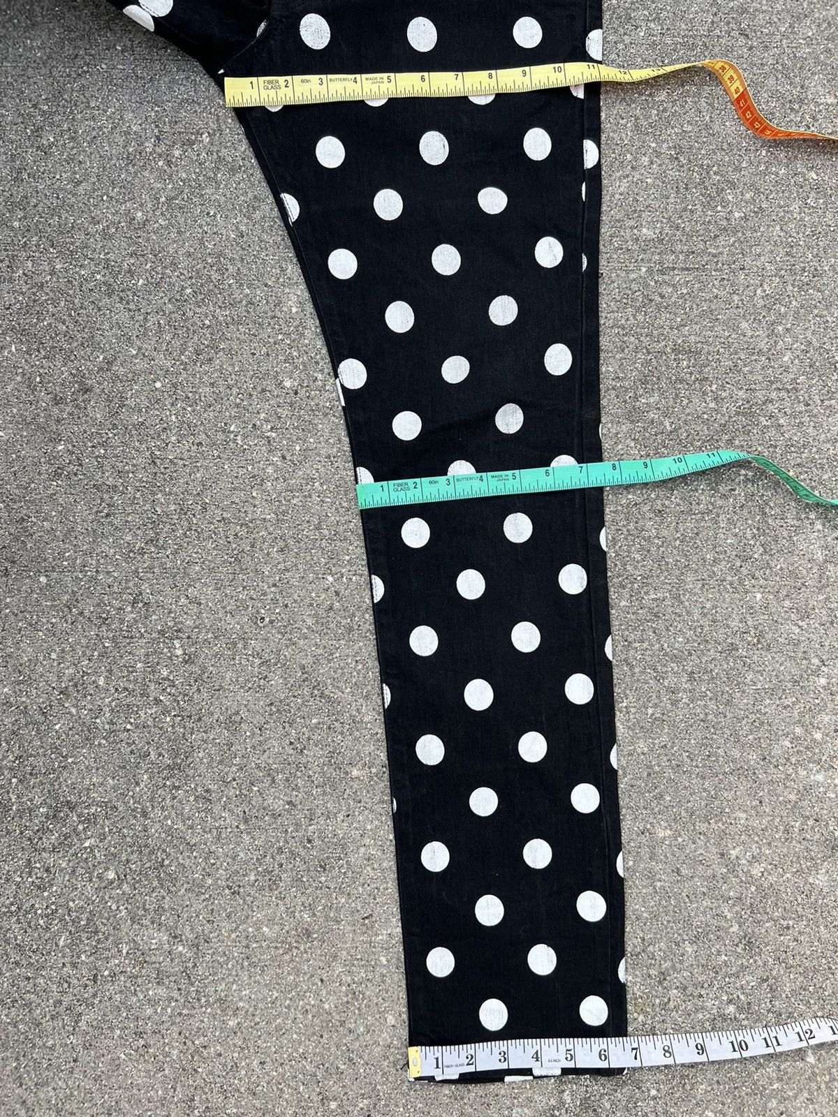 Vintage Sting Ray Made in Japan Polka Dot Black Skinny Pant Size US 31 - 3 Thumbnail
