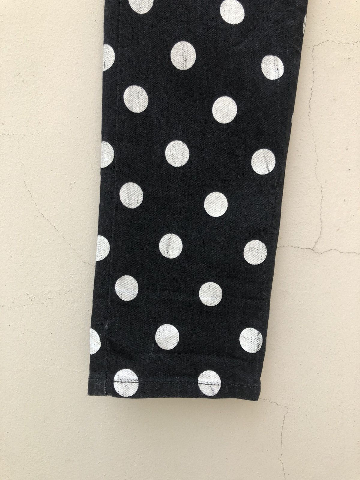 Vintage Sting Ray Made in Japan Polka Dot Black Skinny Pant Size US 31 - 11 Thumbnail