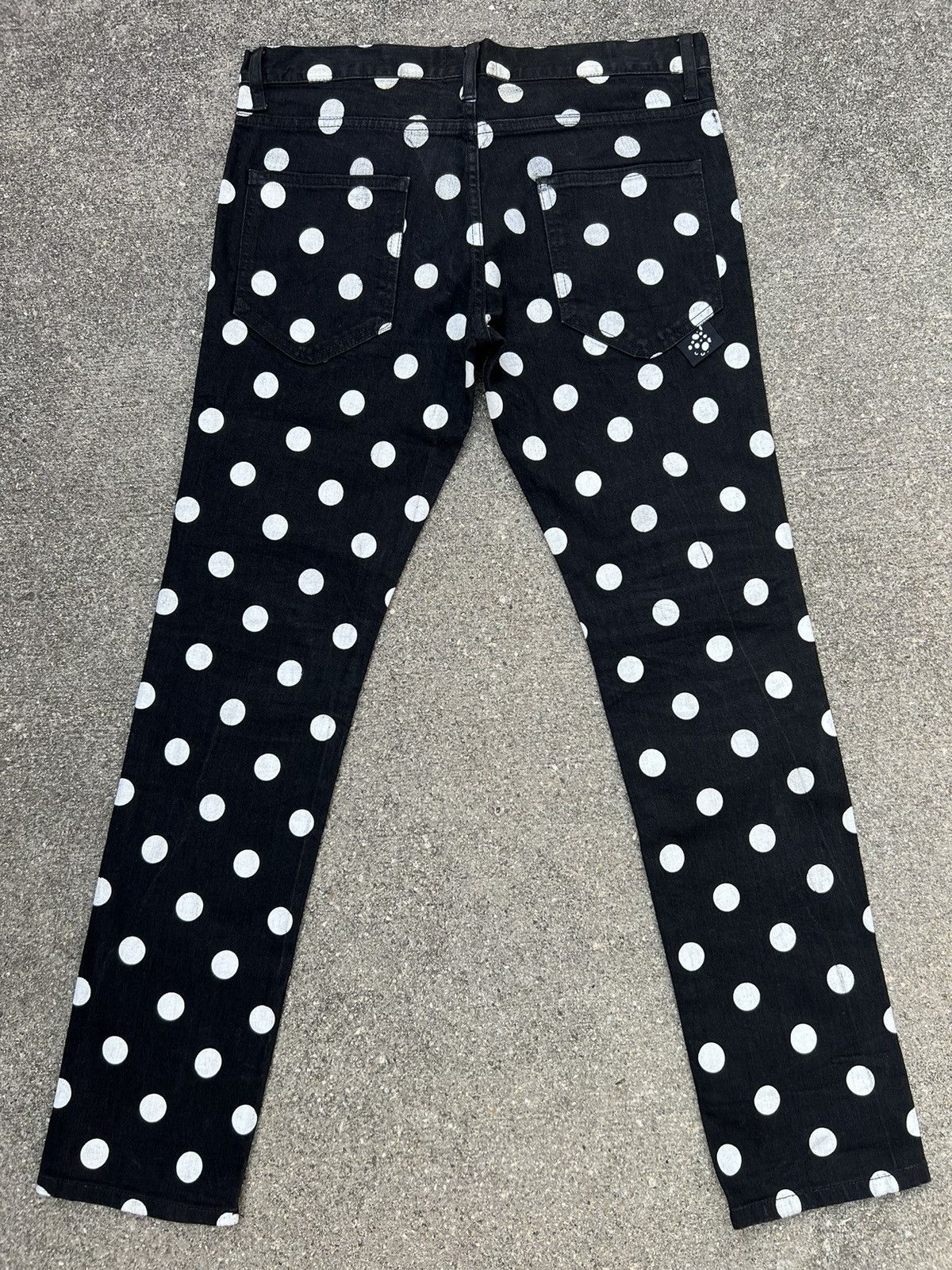 Vintage Sting Ray Made in Japan Polka Dot Black Skinny Pant Size US 31 - 5 Thumbnail