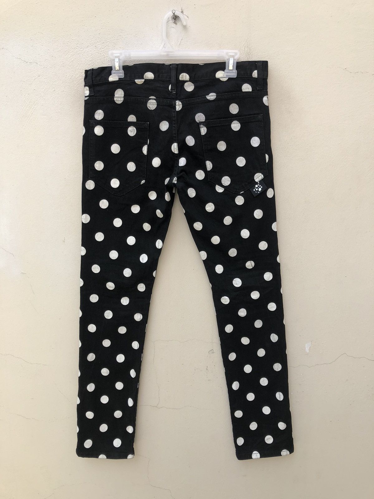 Vintage Sting Ray Made in Japan Polka Dot Black Skinny Pant Size US 31 - 15 Thumbnail