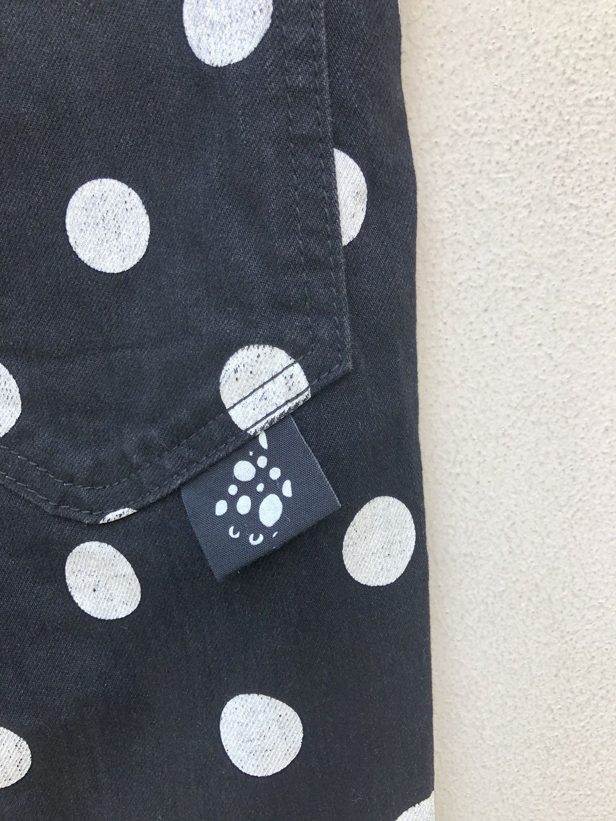 Vintage Sting Ray Made in Japan Polka Dot Black Skinny Pant Size US 31 - 19 Thumbnail