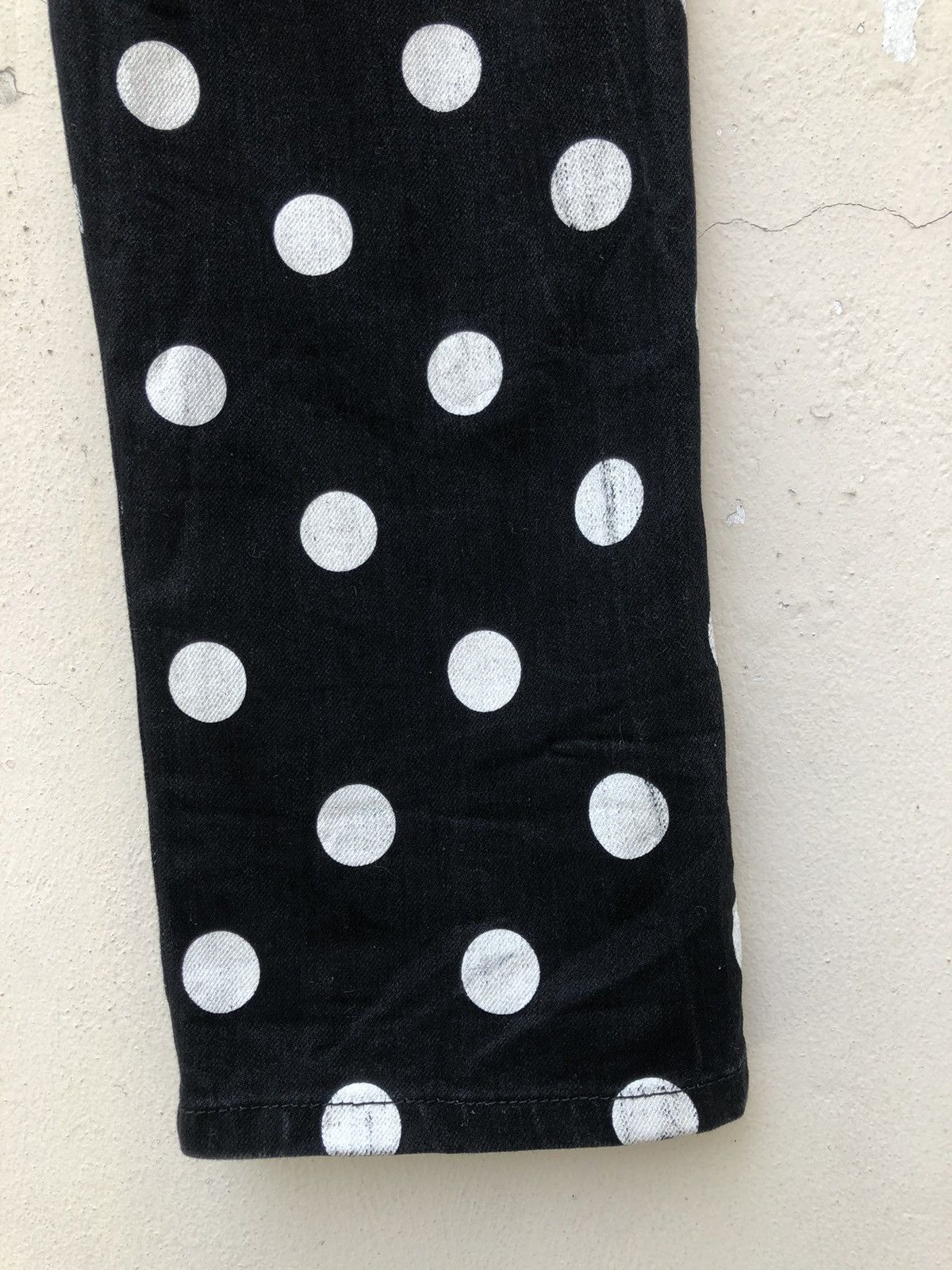Vintage Sting Ray Made in Japan Polka Dot Black Skinny Pant Size US 31 - 22 Thumbnail