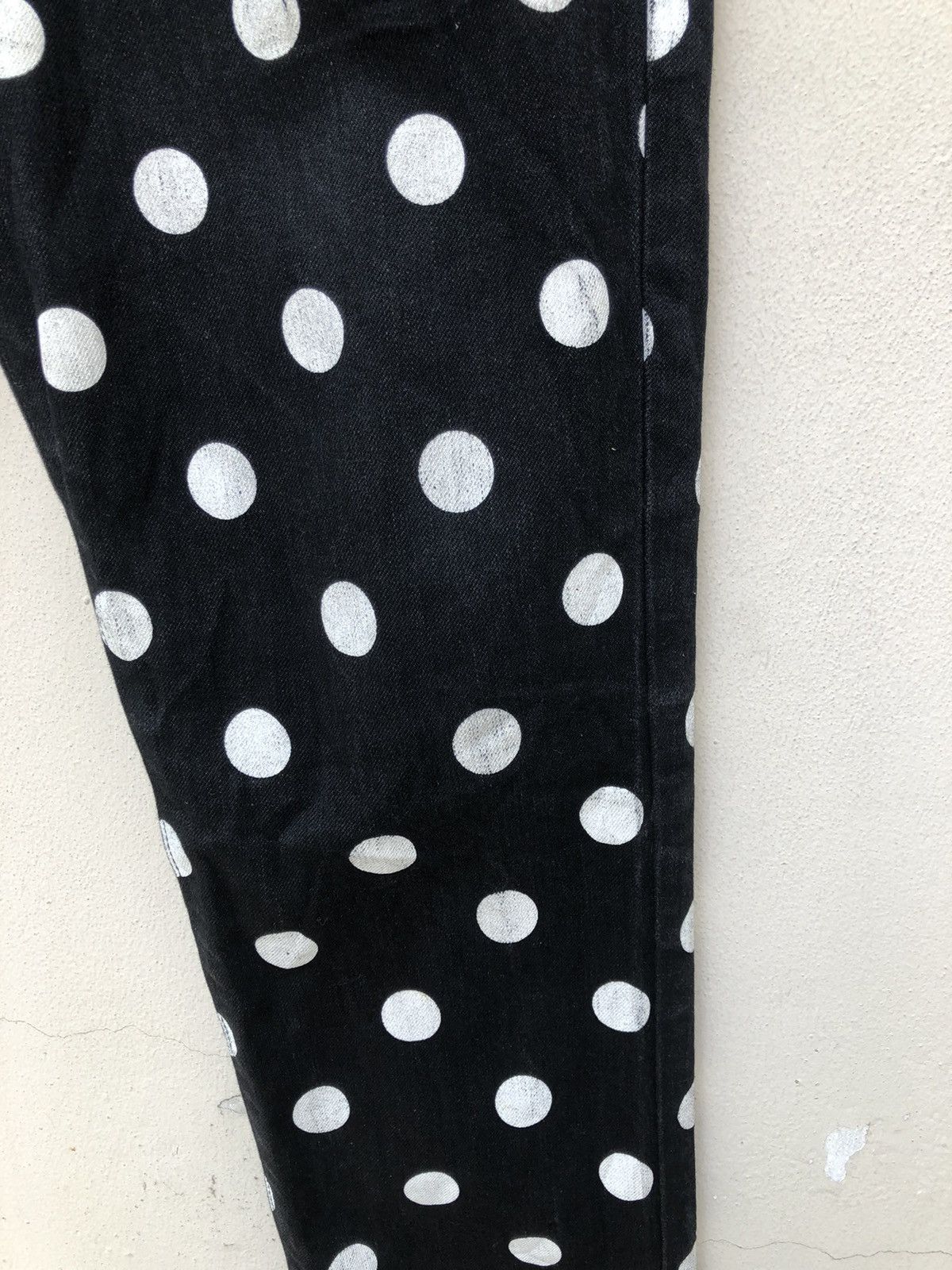 Vintage Sting Ray Made in Japan Polka Dot Black Skinny Pant Size US 31 - 13 Thumbnail