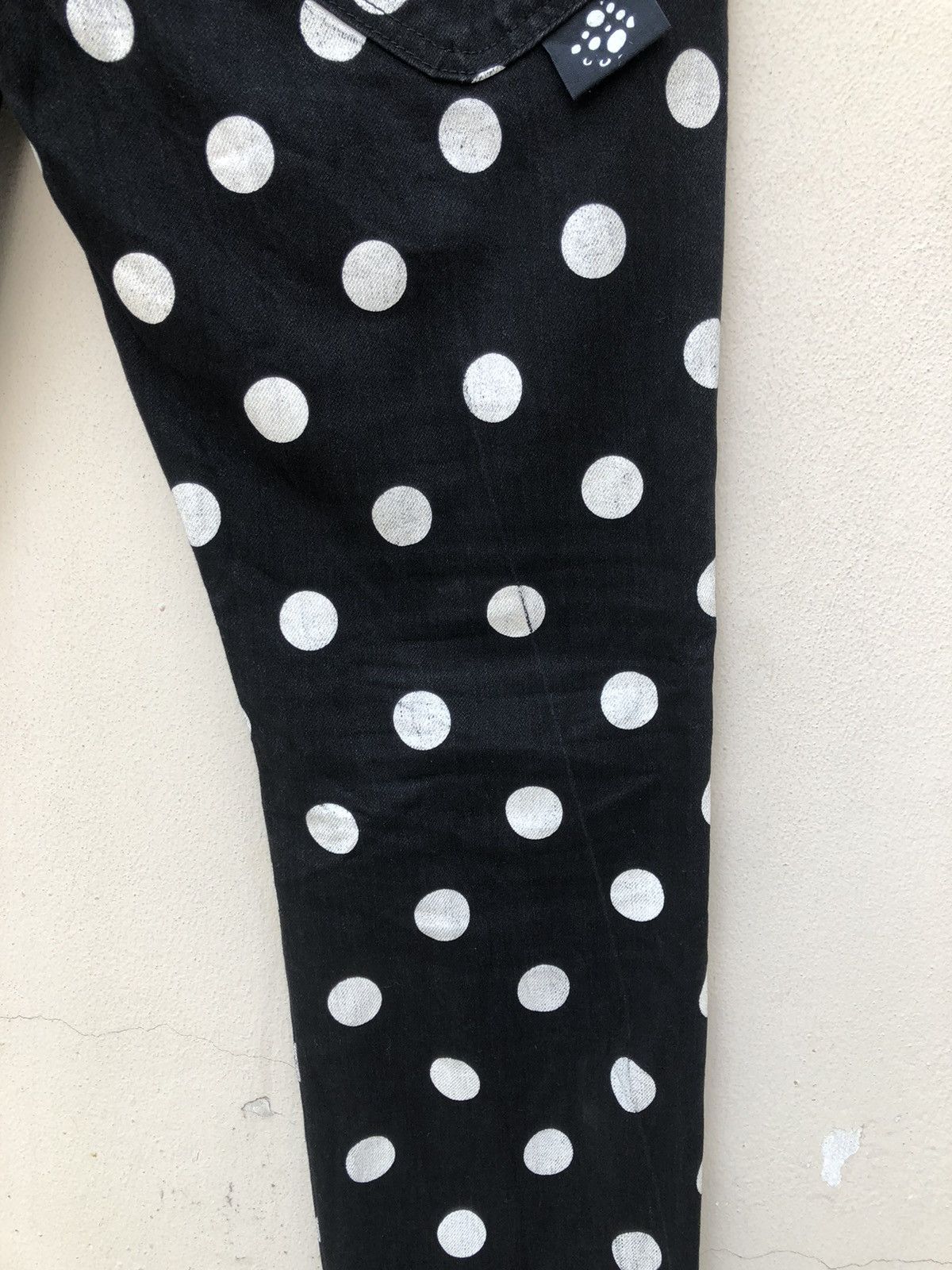 Vintage Sting Ray Made in Japan Polka Dot Black Skinny Pant Size US 31 - 20 Thumbnail