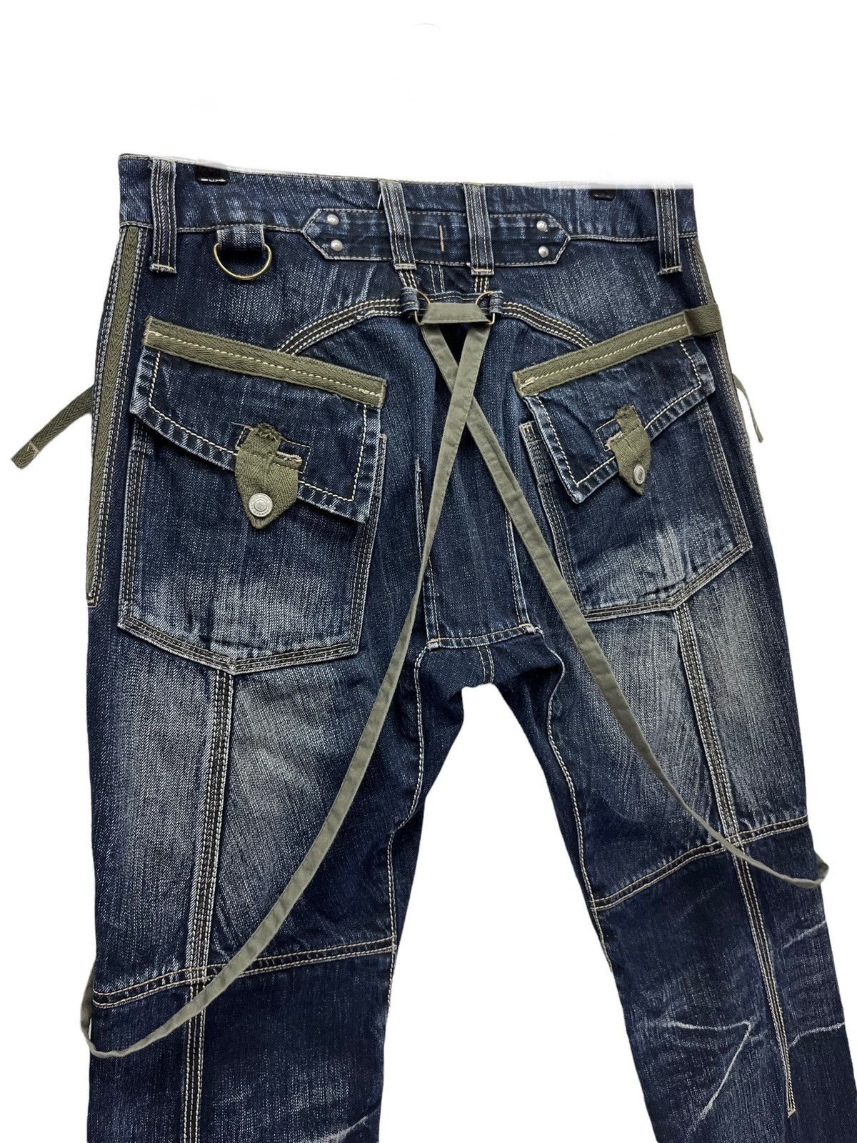 PPFM PPFM Distressed Grunge Punk Custom Bondage Suspender Size US 31 - 5 Thumbnail