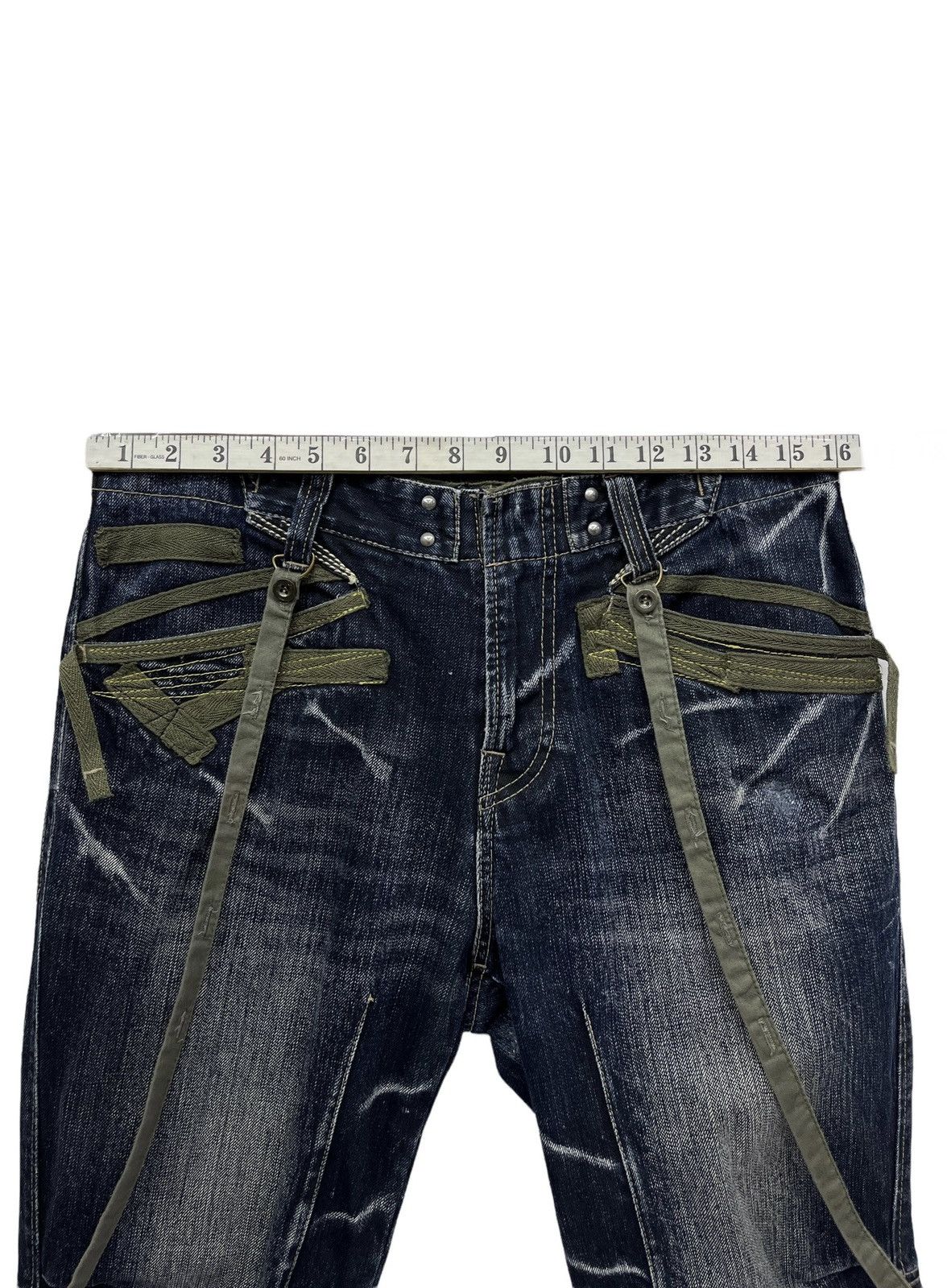 PPFM PPFM Distressed Grunge Punk Custom Bondage Suspender Size US 31 - 17 Thumbnail