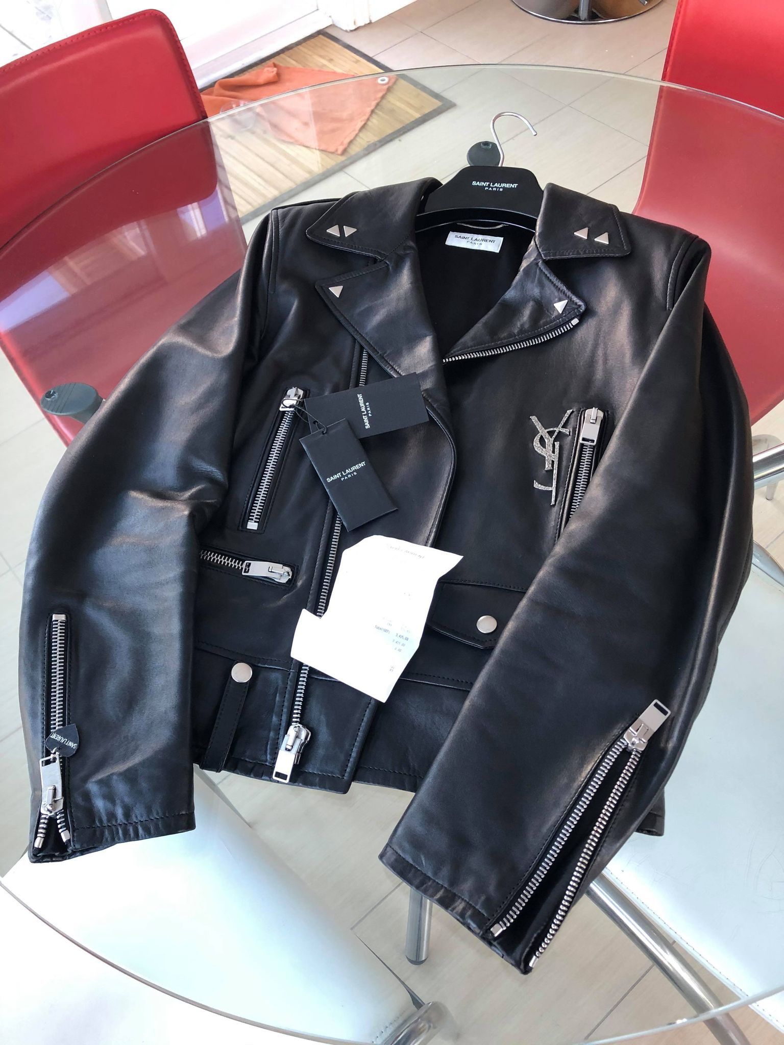 Hedi Slimane × Saint Laurent Paris Saint Laurent YSL L01 Leather jacket size 46 Size US S / EU 44-46 / 1 - 12 Thumbnail
