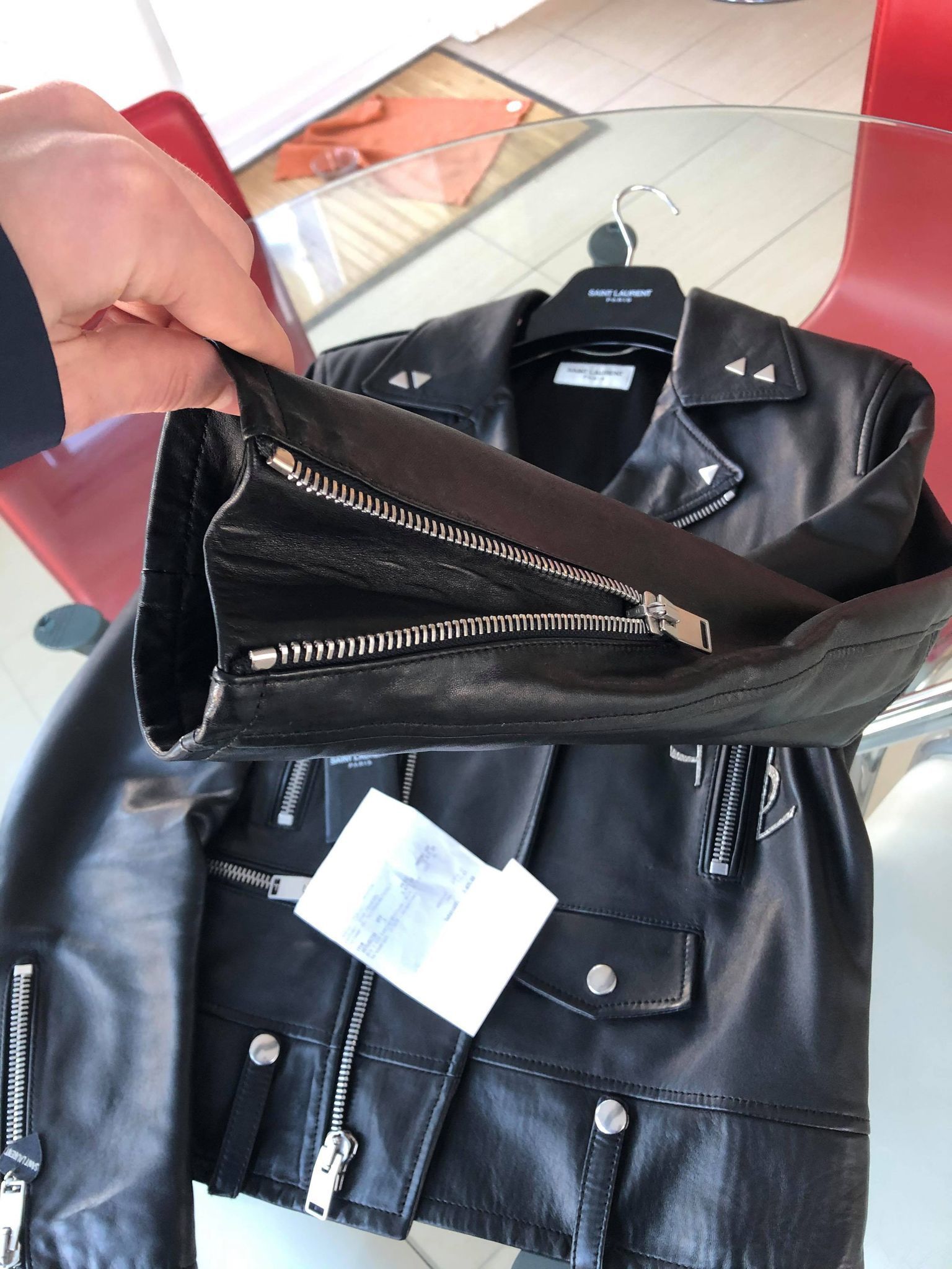 Hedi Slimane × Saint Laurent Paris Saint Laurent YSL L01 Leather jacket size 46 Size US S / EU 44-46 / 1 - 13 Thumbnail