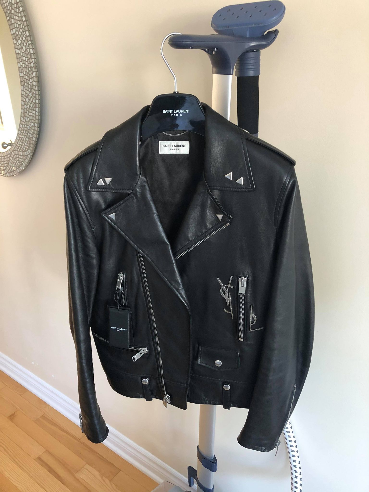 Hedi Slimane × Saint Laurent Paris Saint Laurent YSL L01 Leather jacket size 46 Size US S / EU 44-46 / 1 - 5 Thumbnail
