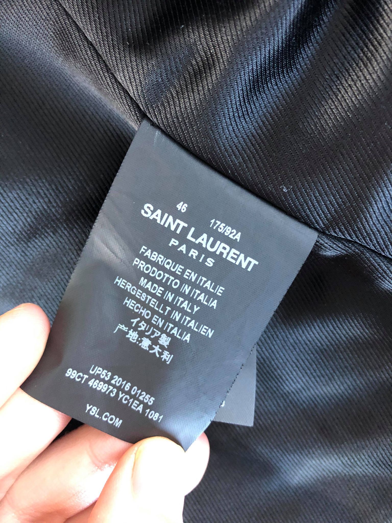 Hedi Slimane × Saint Laurent Paris Saint Laurent YSL L01 Leather jacket size 46 Size US S / EU 44-46 / 1 - 15 Thumbnail