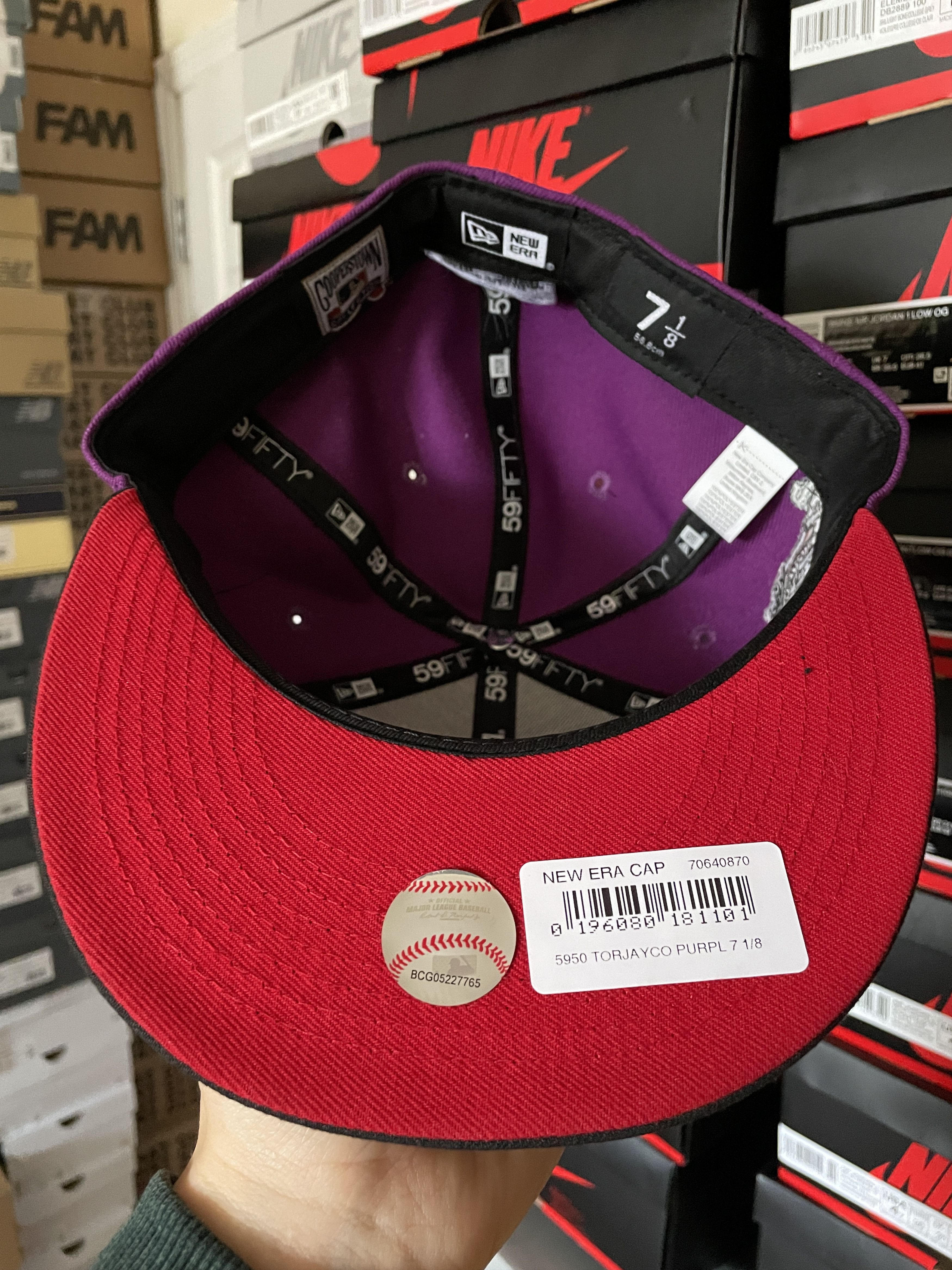 MLB × New Era NBA Crossover Toronto Blue Jays 7 1/8 Purple Black Red Cool Size ONE SIZE - 6 Thumbnail