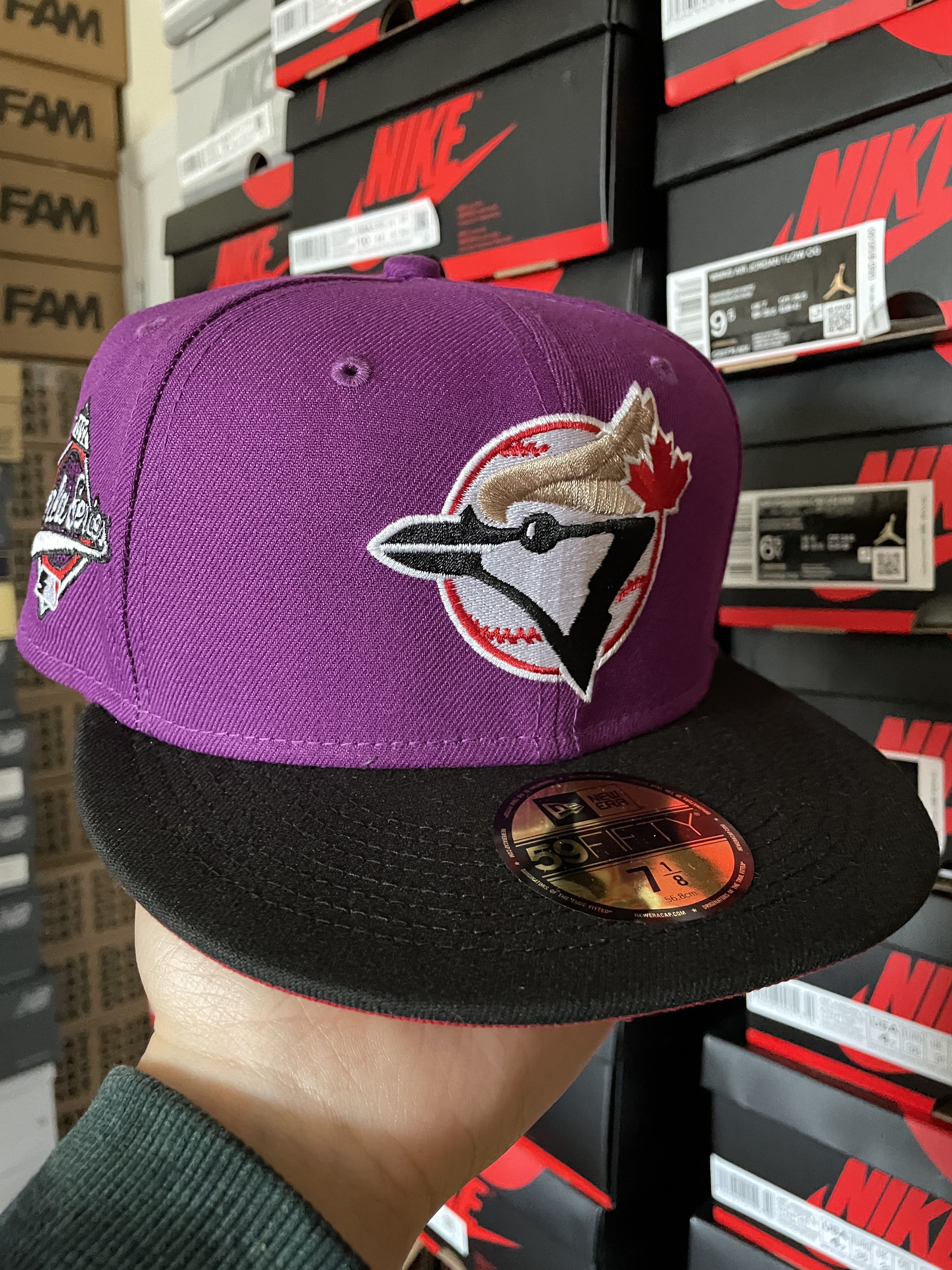 MLB × New Era NBA Crossover Toronto Blue Jays 7 1/8 Purple Black Red Cool Size ONE SIZE - 1 Thumbnail