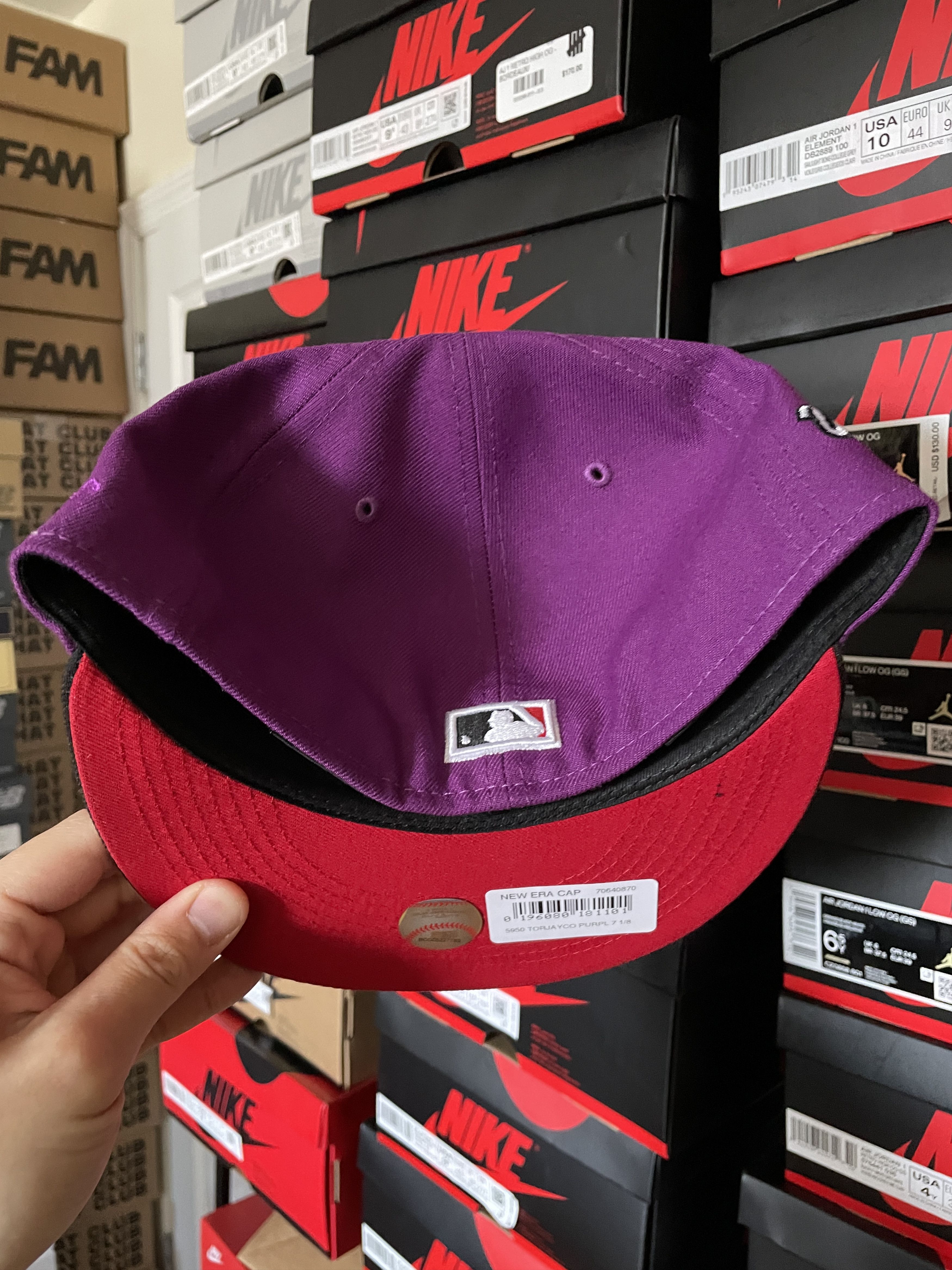 MLB × New Era NBA Crossover Toronto Blue Jays 7 1/8 Purple Black Red Cool Size ONE SIZE - 5 Thumbnail