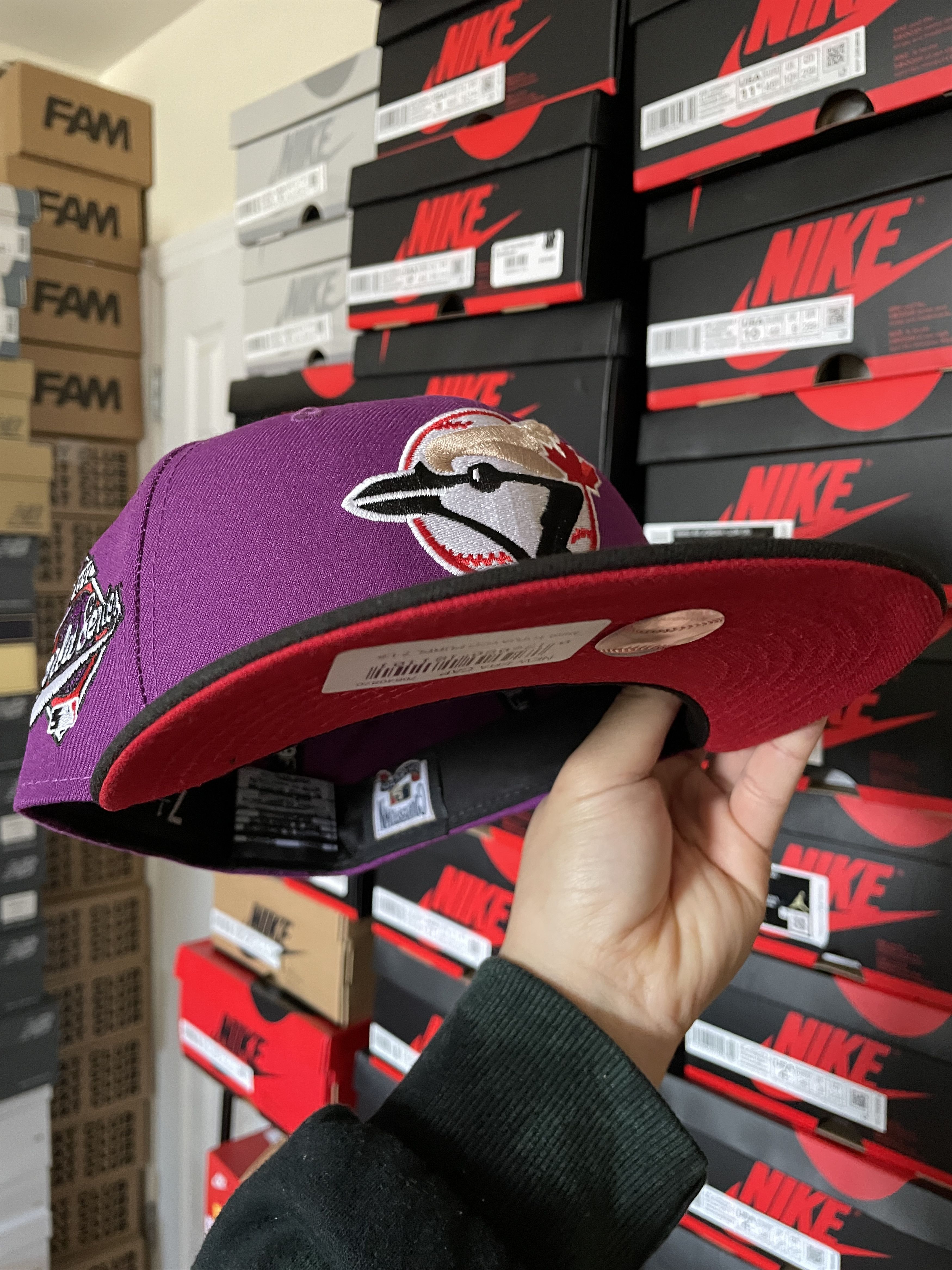MLB × New Era NBA Crossover Toronto Blue Jays 7 1/8 Purple Black Red Cool Size ONE SIZE - 7 Thumbnail