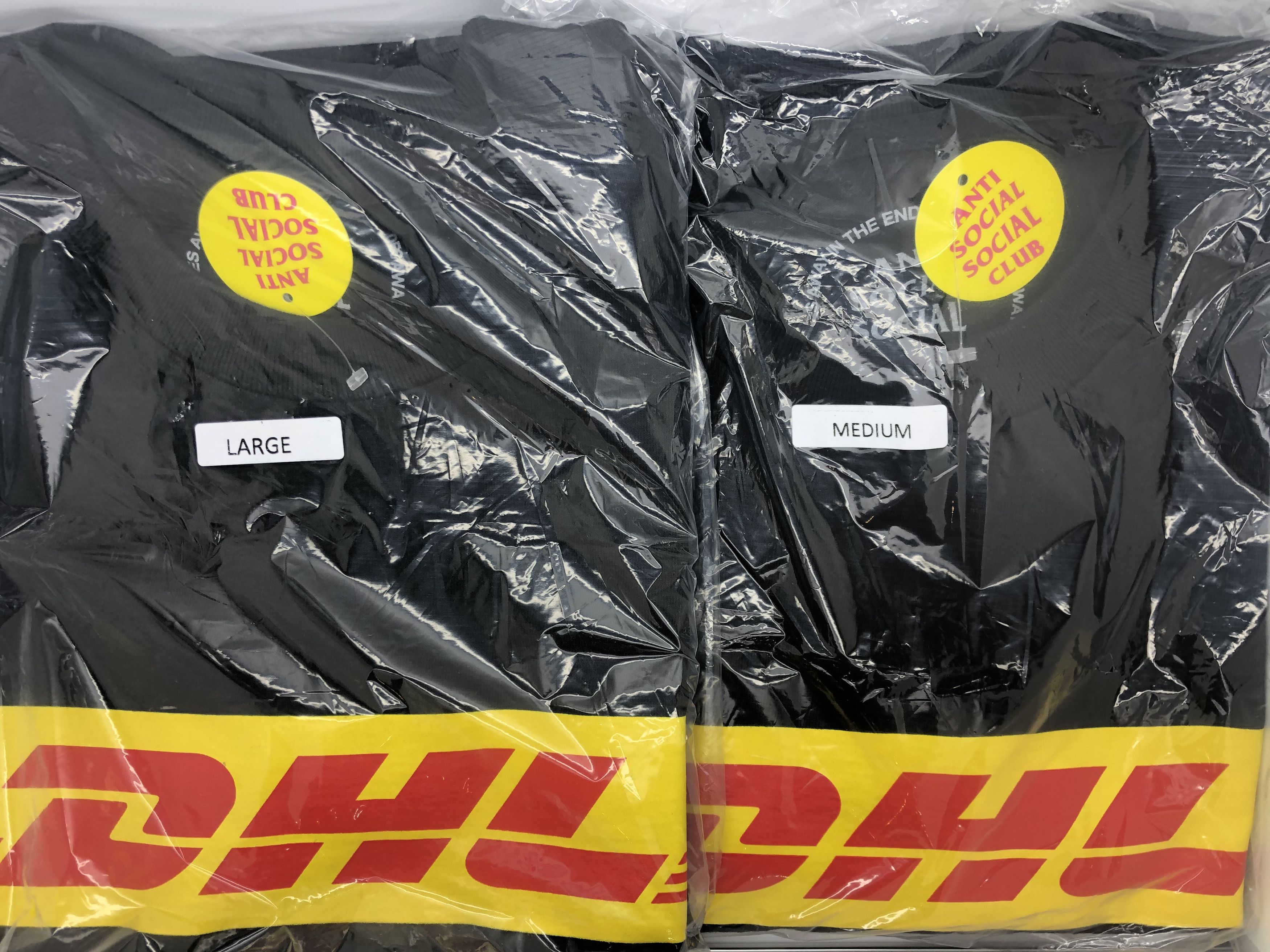 Anti Social Social Club × Other DS Red DHL X ASSC Yellow Logo Black Tee Supreme bape kith Size US M / EU 48-50 / 2 - 8 Thumbnail