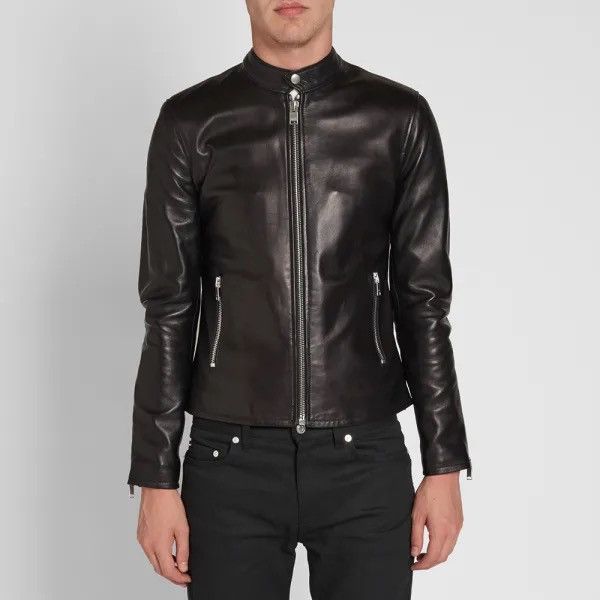 Hedi Slimane × Saint Laurent Paris Saint Laurent racer cafe biker jacket leather Size US S / EU 44-46 / 1 - 21 Thumbnail