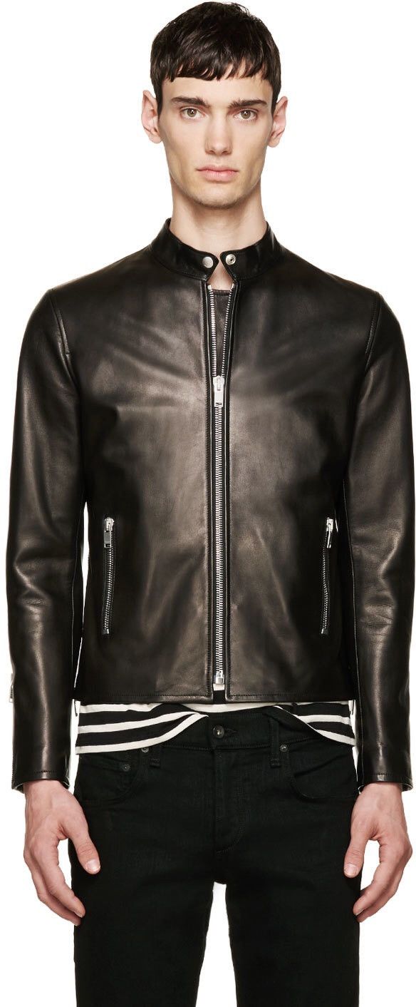 Hedi Slimane × Saint Laurent Paris Saint Laurent racer cafe biker jacket leather Size US S / EU 44-46 / 1 - 16 Thumbnail