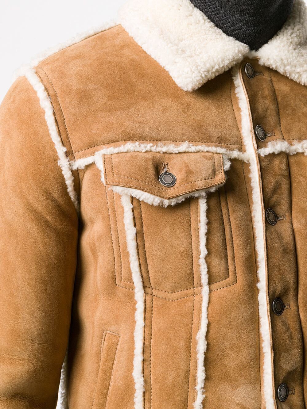 Hedi Slimane × Saint Laurent Paris Saint Laurent Brand new shearling leather jacket Size US S / EU 44-46 / 1 - 24 Thumbnail