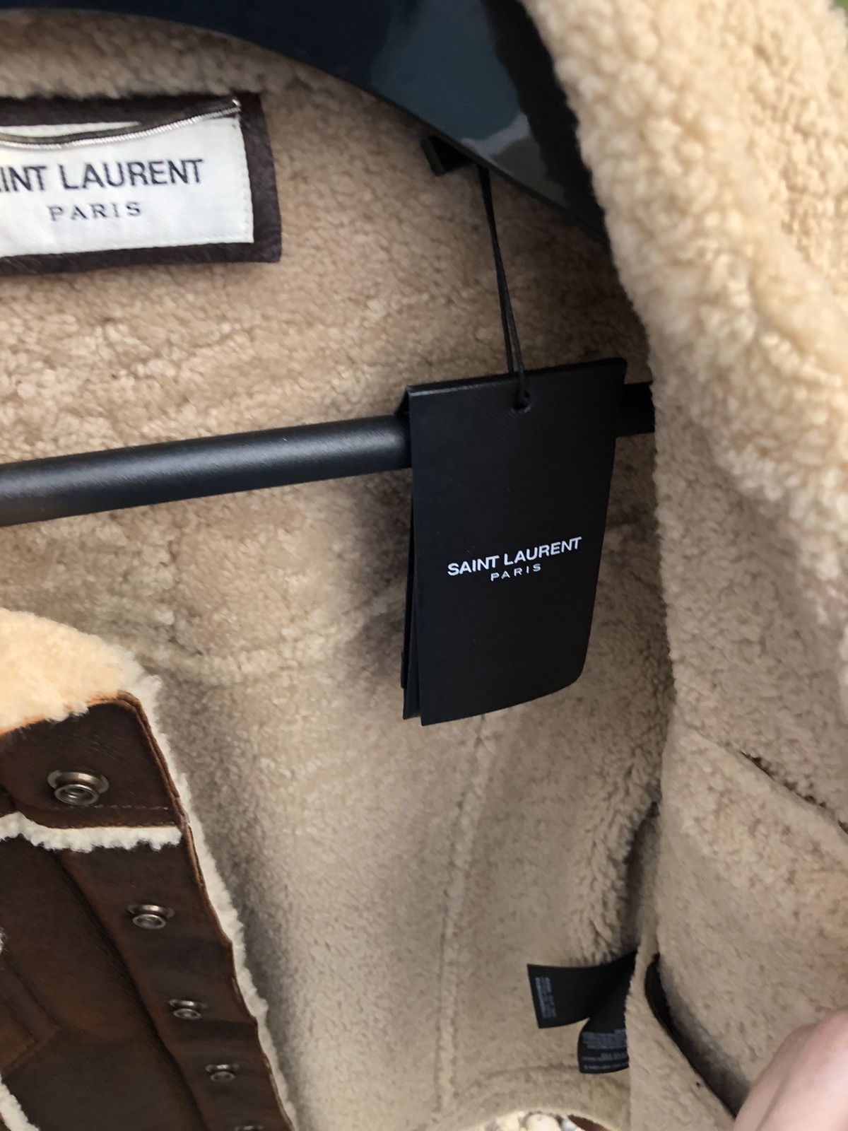 Hedi Slimane × Saint Laurent Paris Saint Laurent Brand new shearling leather jacket Size US S / EU 44-46 / 1 - 16 Thumbnail