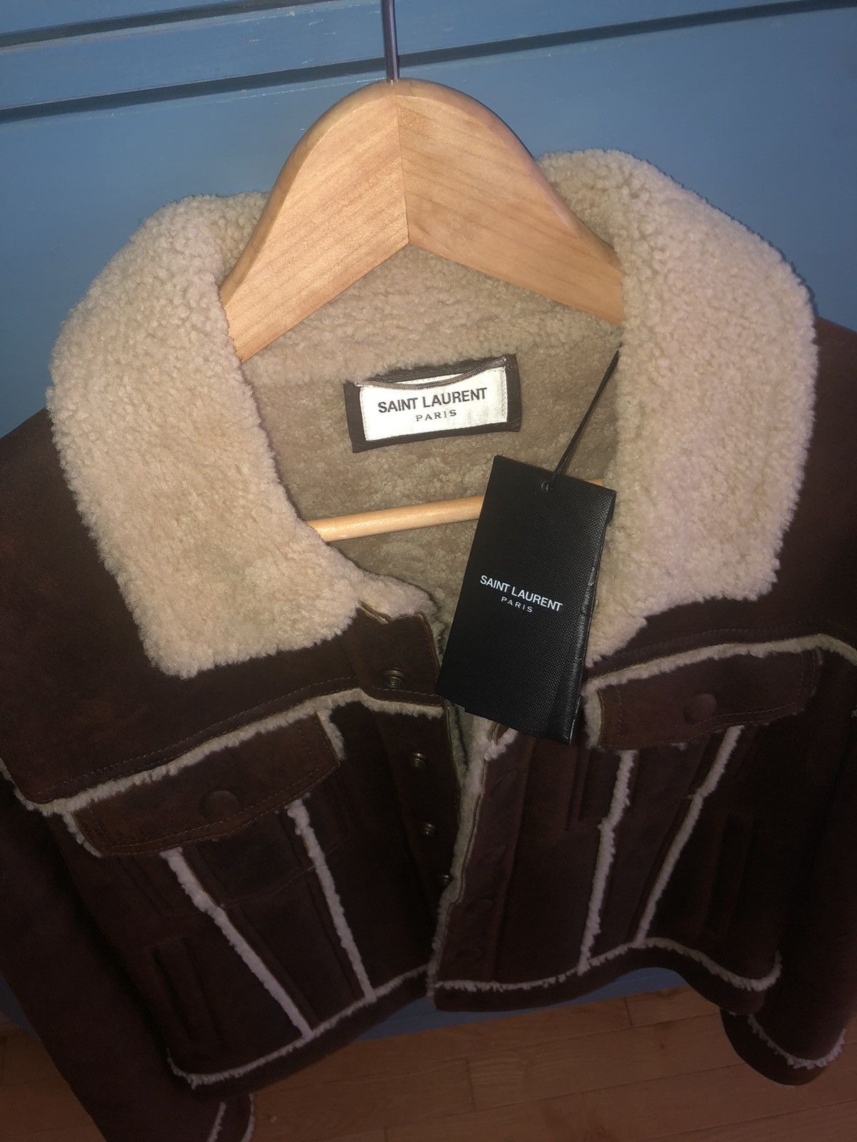 Hedi Slimane × Saint Laurent Paris Saint Laurent Brand new shearling leather jacket Size US S / EU 44-46 / 1 - 13 Thumbnail