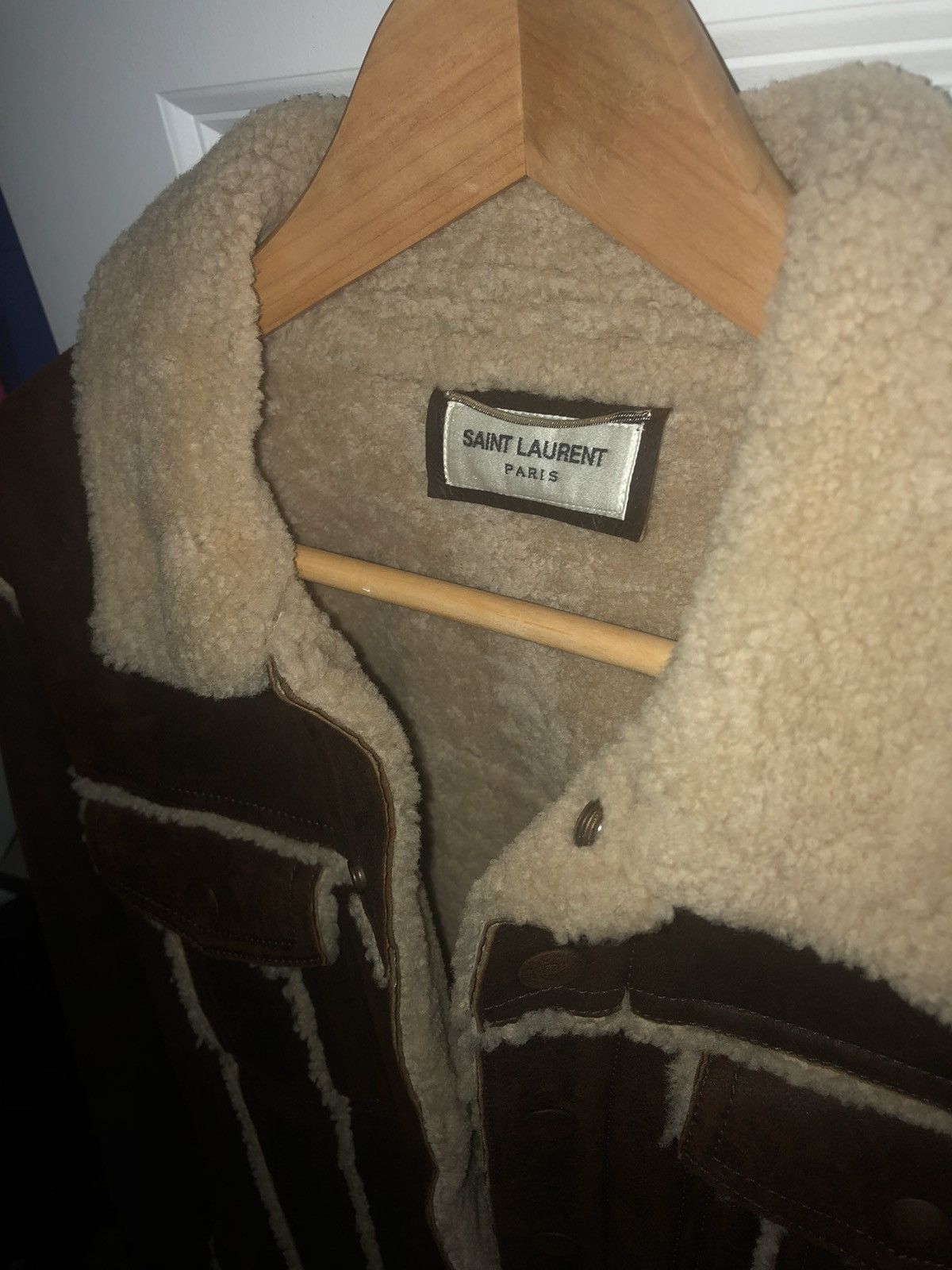 Hedi Slimane × Saint Laurent Paris Saint Laurent Brand new shearling leather jacket Size US S / EU 44-46 / 1 - 6 Thumbnail