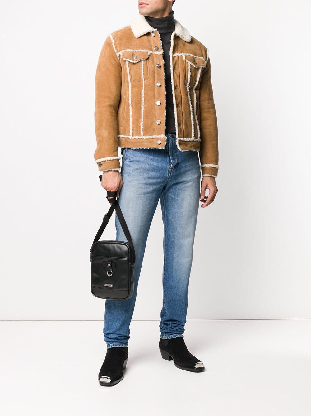 Hedi Slimane × Saint Laurent Paris Saint Laurent Brand new shearling leather jacket Size US S / EU 44-46 / 1 - 22 Thumbnail