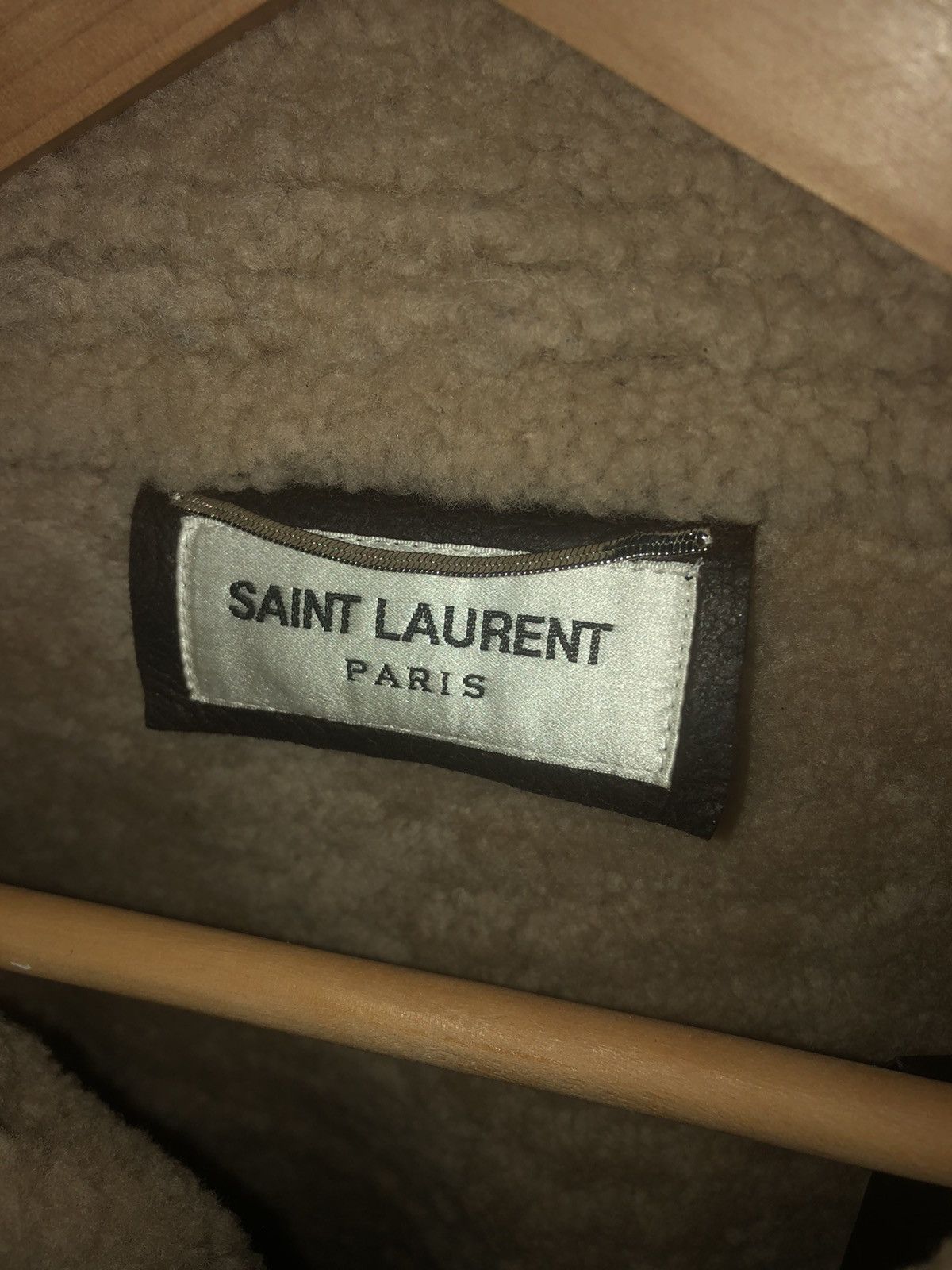Hedi Slimane × Saint Laurent Paris Saint Laurent Brand new shearling leather jacket Size US S / EU 44-46 / 1 - 7 Thumbnail