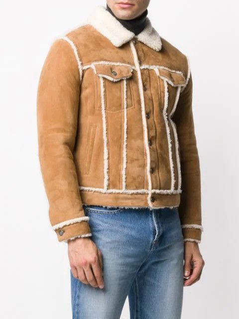 Hedi Slimane × Saint Laurent Paris Saint Laurent Brand new shearling leather jacket Size US S / EU 44-46 / 1 - 21 Thumbnail