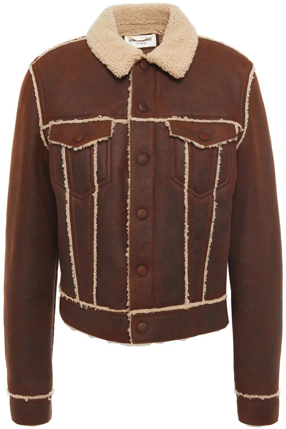Hedi Slimane × Saint Laurent Paris Saint Laurent Brand new shearling leather jacket Size US S / EU 44-46 / 1 - 19 Thumbnail
