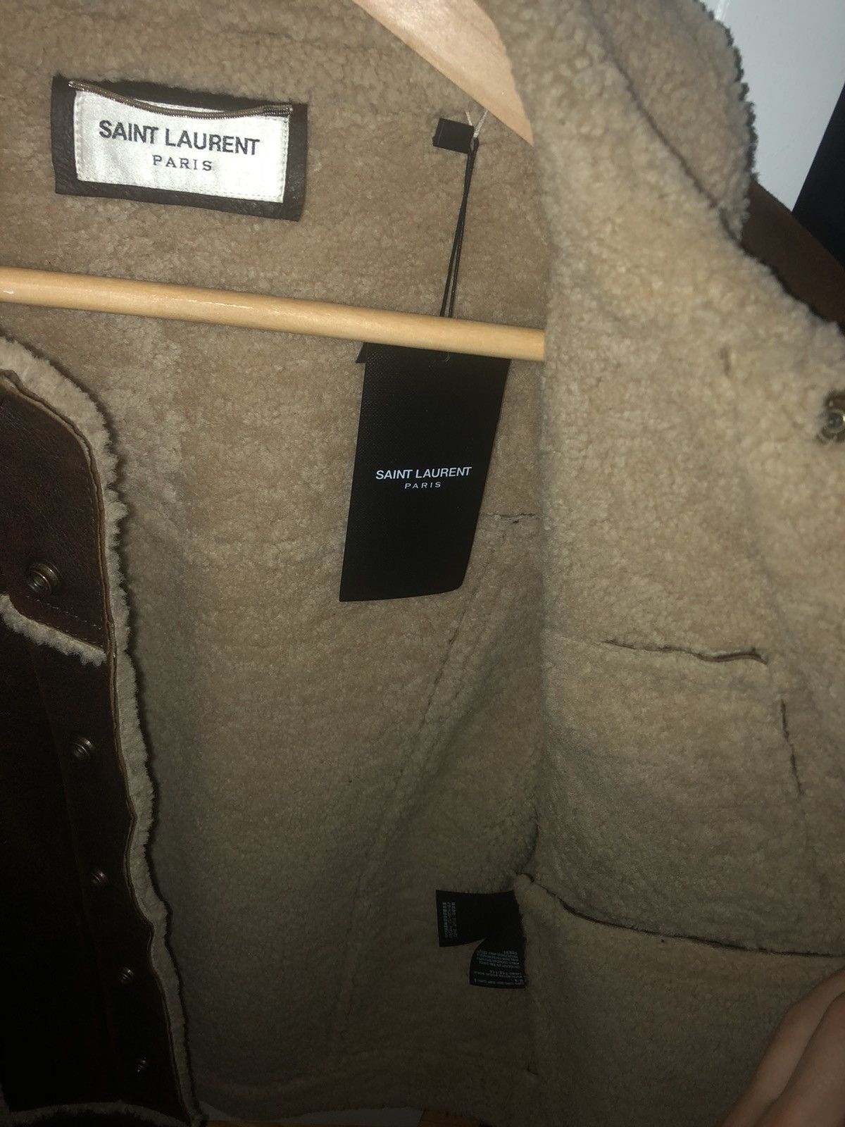 Hedi Slimane × Saint Laurent Paris Saint Laurent Brand new shearling leather jacket Size US S / EU 44-46 / 1 - 9 Thumbnail