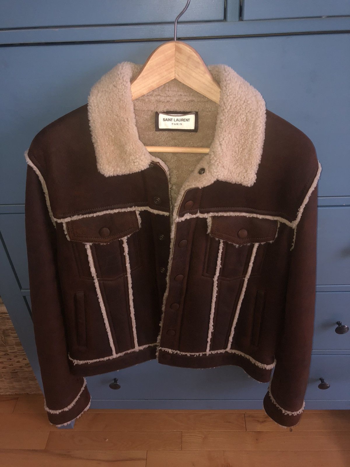 Hedi Slimane × Saint Laurent Paris Saint Laurent Brand new shearling leather jacket Size US S / EU 44-46 / 1 - 2 Thumbnail