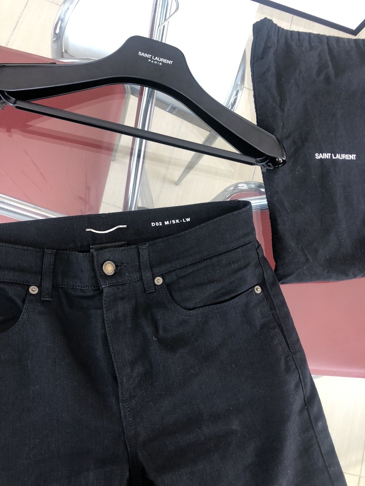 Saint Laurent Paris Saint Laurent Black D02 size 30 Size US 30 / EU 46 - 3 Thumbnail