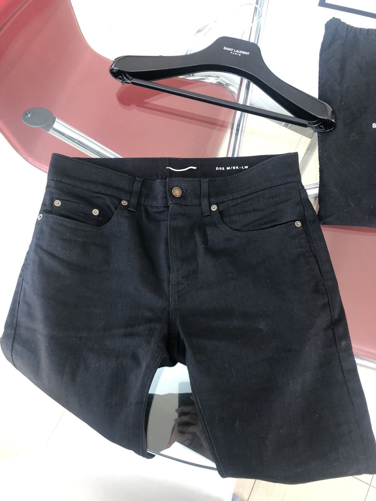 Saint Laurent Paris Saint Laurent Black D02 size 30 Size US 30 / EU 46 - 4 Thumbnail