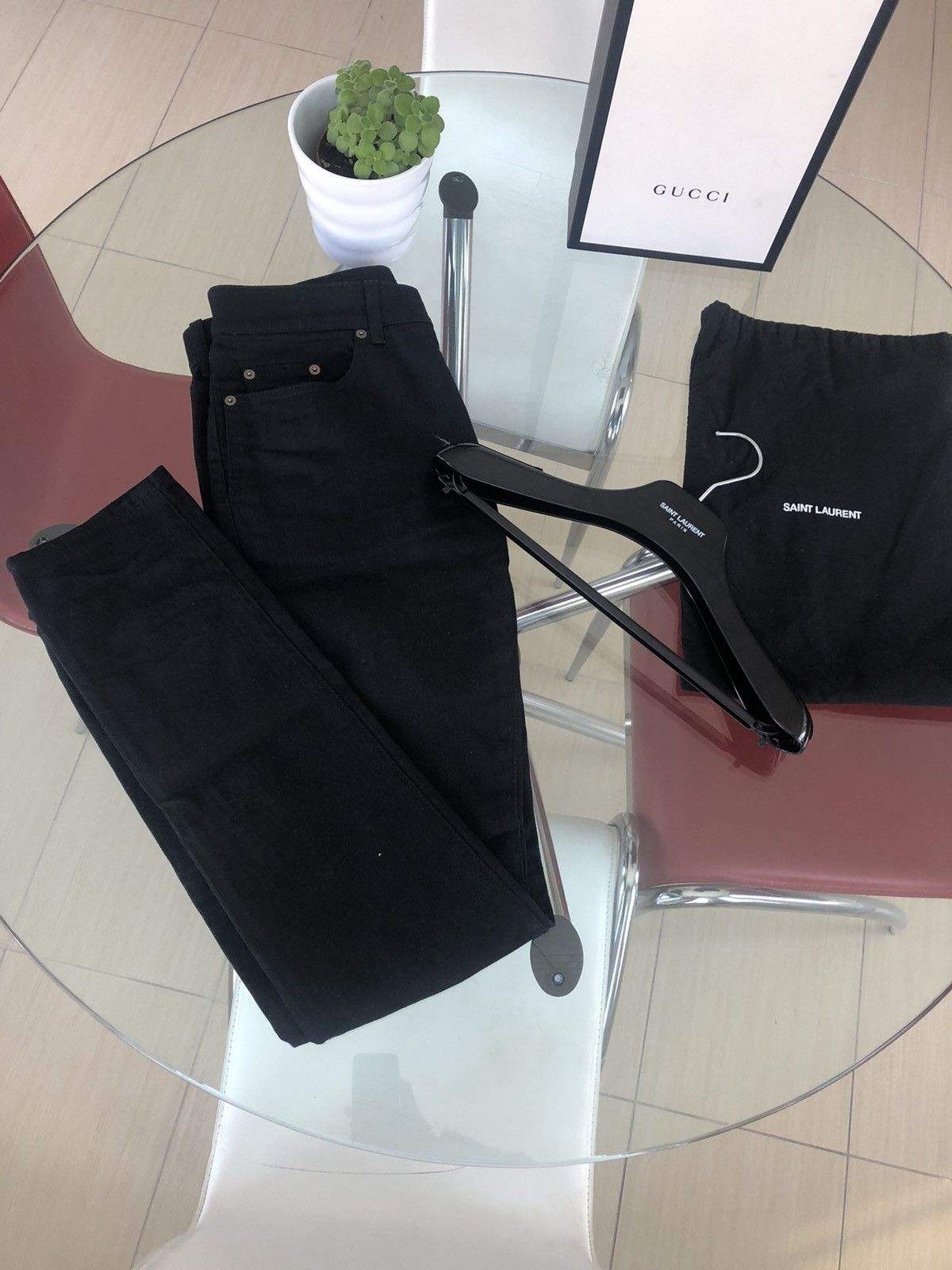 Saint Laurent Paris Saint Laurent Black D02 size 30 Size US 30 / EU 46 - 6 Thumbnail