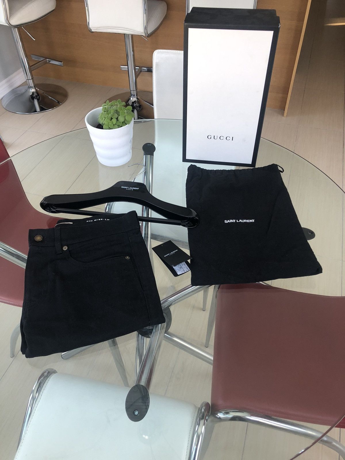 Saint Laurent Paris Saint Laurent Black D02 size 30 Size US 30 / EU 46 - 1 Thumbnail