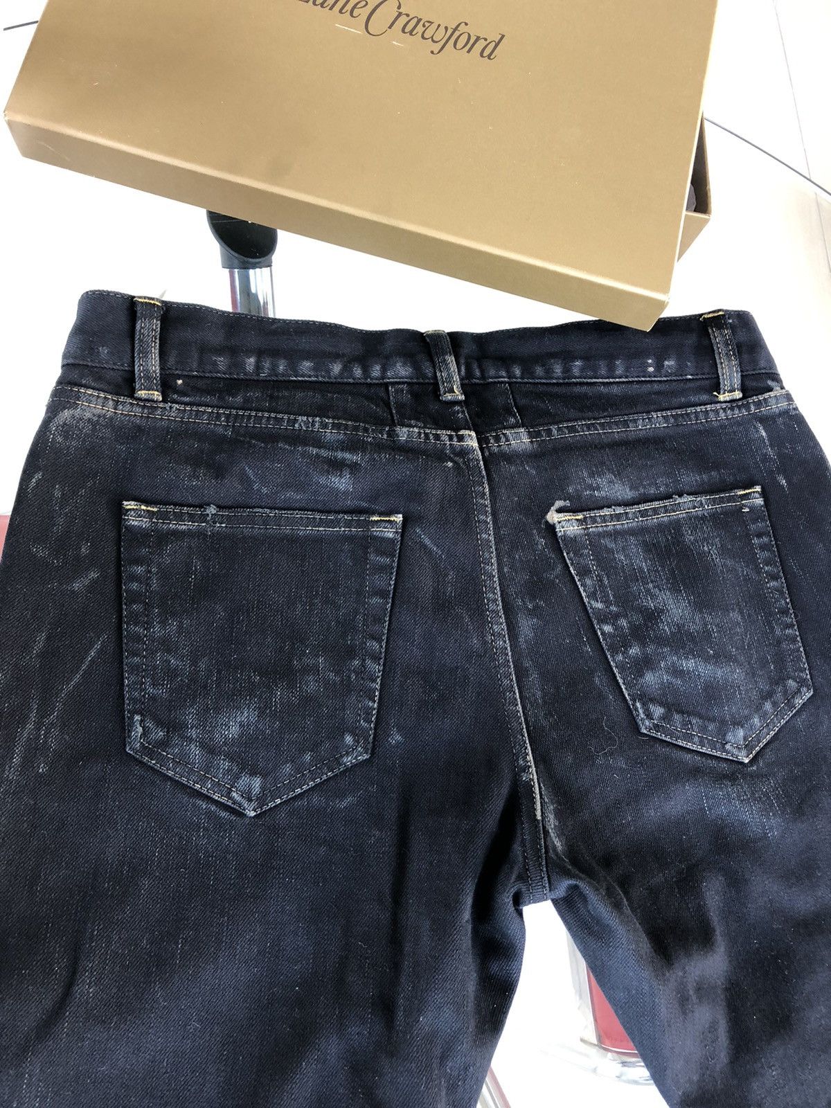 Hedi Slimane × Saint Laurent Paris Saint Laurent black oil stains denim size 30 Size US 30 / EU 46 - 10 Thumbnail