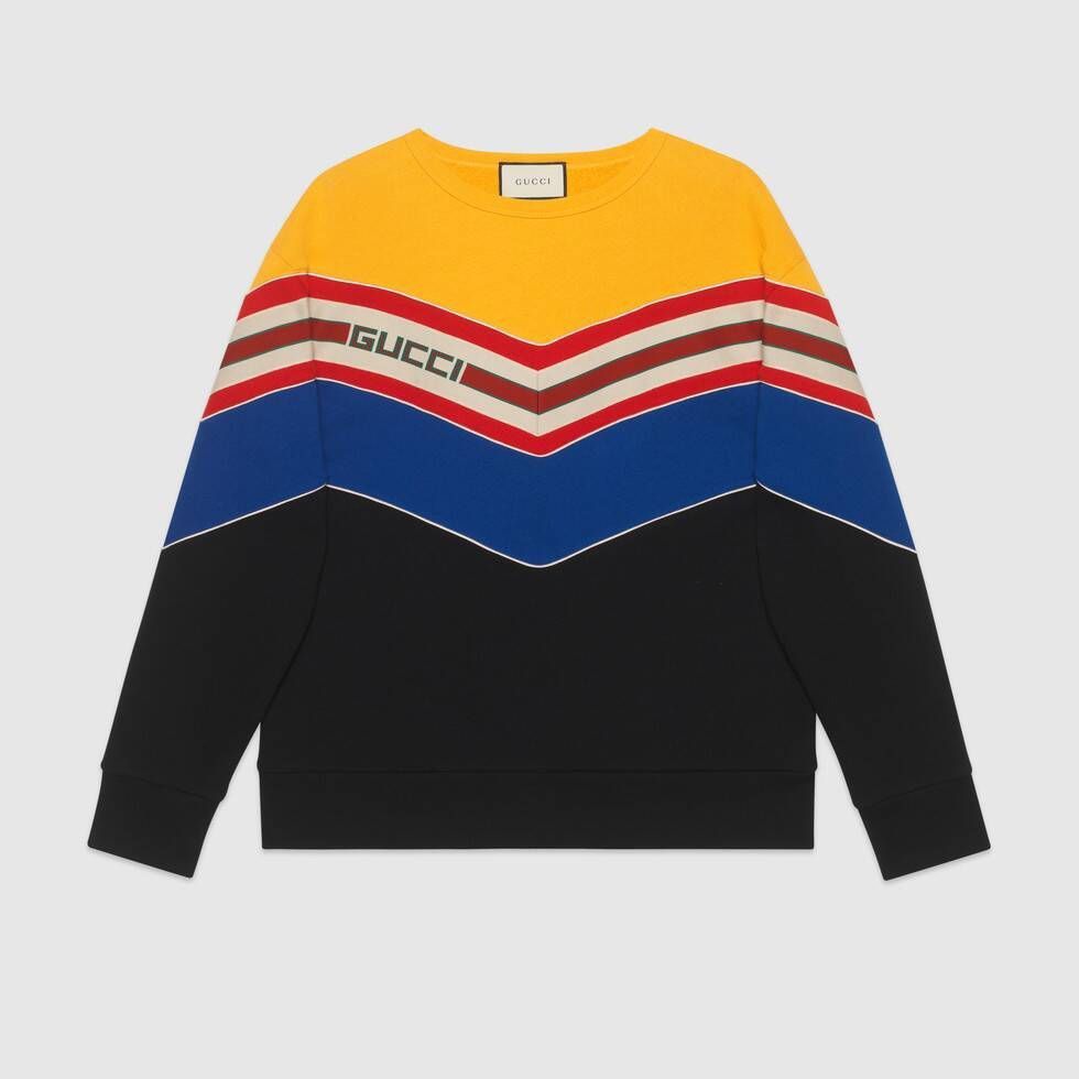 Gucci Gucci Colorblock striped monogram logo GG sweater Size US S / EU 44-46 / 1 - 14 Thumbnail