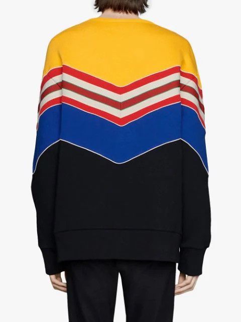 Gucci Gucci Colorblock striped monogram logo GG sweater Size US S / EU 44-46 / 1 - 17 Thumbnail