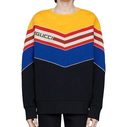 Gucci Gucci Colorblock striped monogram logo GG sweater Size US S / EU 44-46 / 1 - 16 Thumbnail