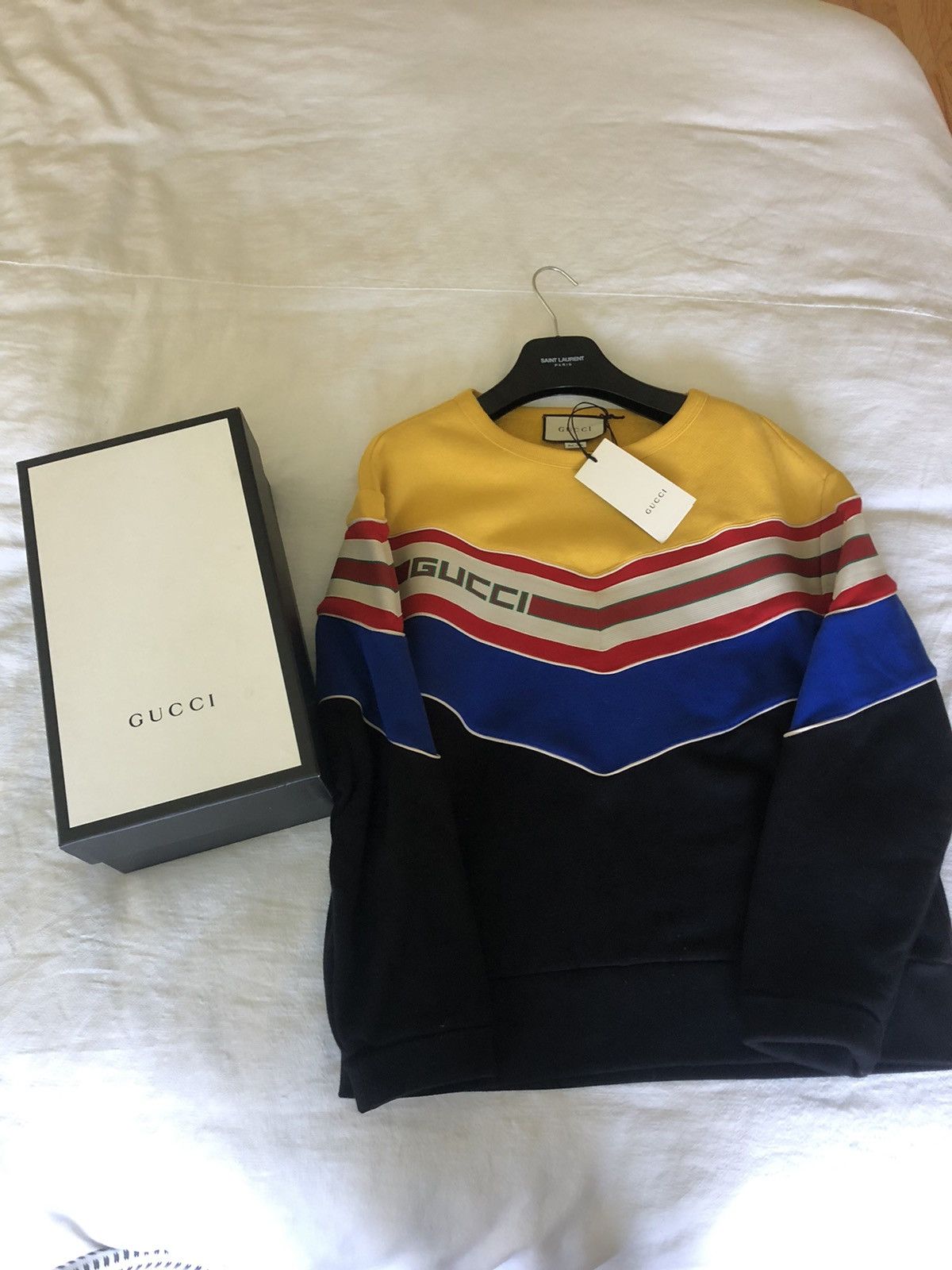 Gucci Gucci Colorblock striped monogram logo GG sweater Size US S / EU 44-46 / 1 - 8 Thumbnail