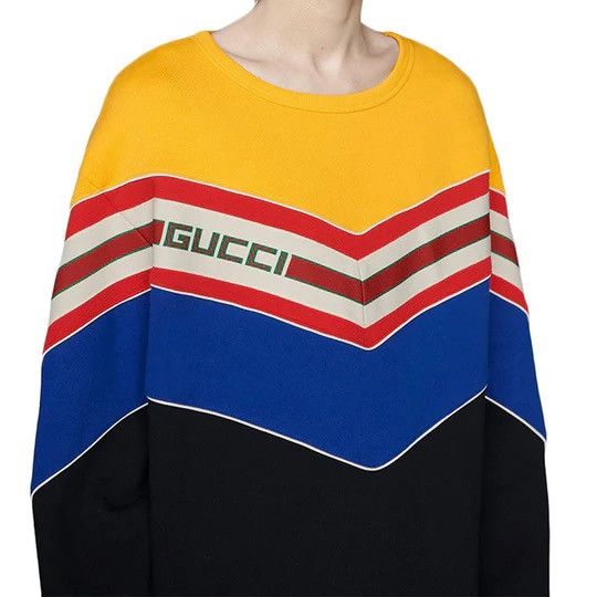 Gucci Gucci Colorblock striped monogram logo GG sweater Size US S / EU 44-46 / 1 - 18 Thumbnail
