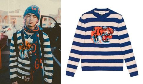 Gucci Gucci Striped Loved Tiger intarsia wool sweater medium Size US M / EU 48-50 / 2 - 13 Thumbnail