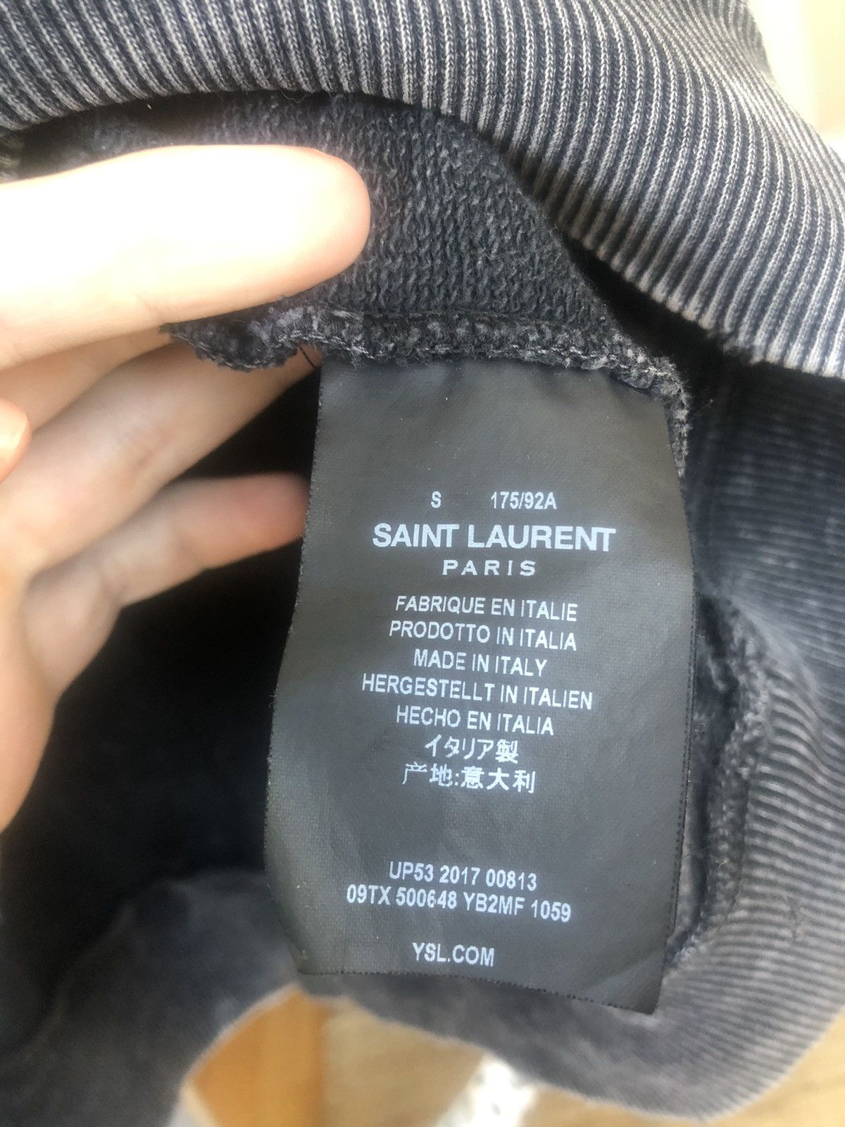 Hedi Slimane × Saint Laurent Paris Saint Laurent Grey Logo Hoodie size small Size US S / EU 44-46 / 1 - 15 Thumbnail